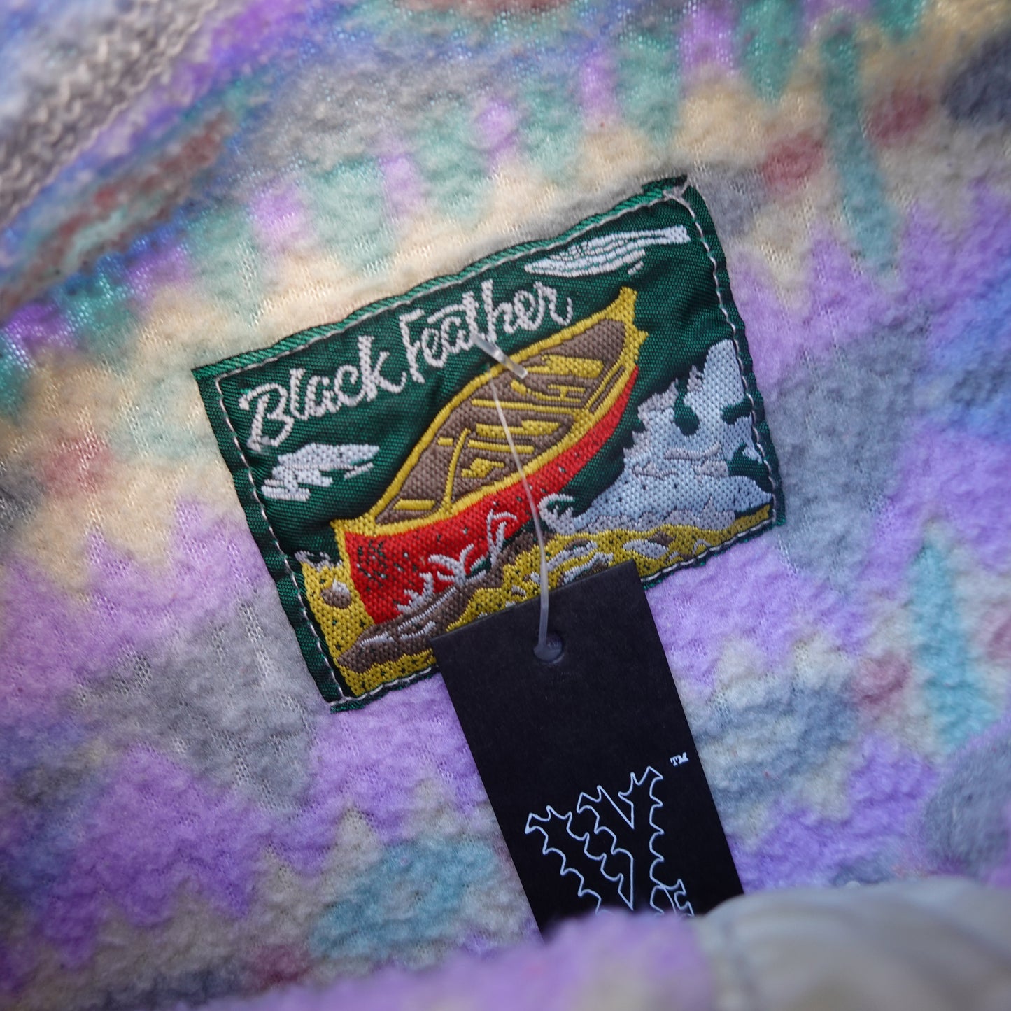Vintage Black Feather Fleece - Size M