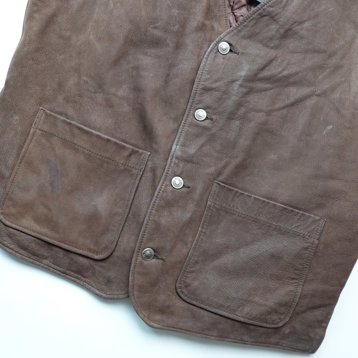 Vintage Banana Republic Leather Vest - Size L
