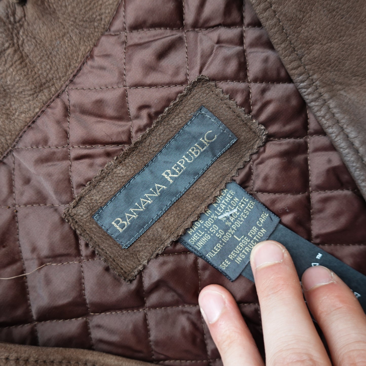 Vintage Banana Republic Leather Vest - Size L