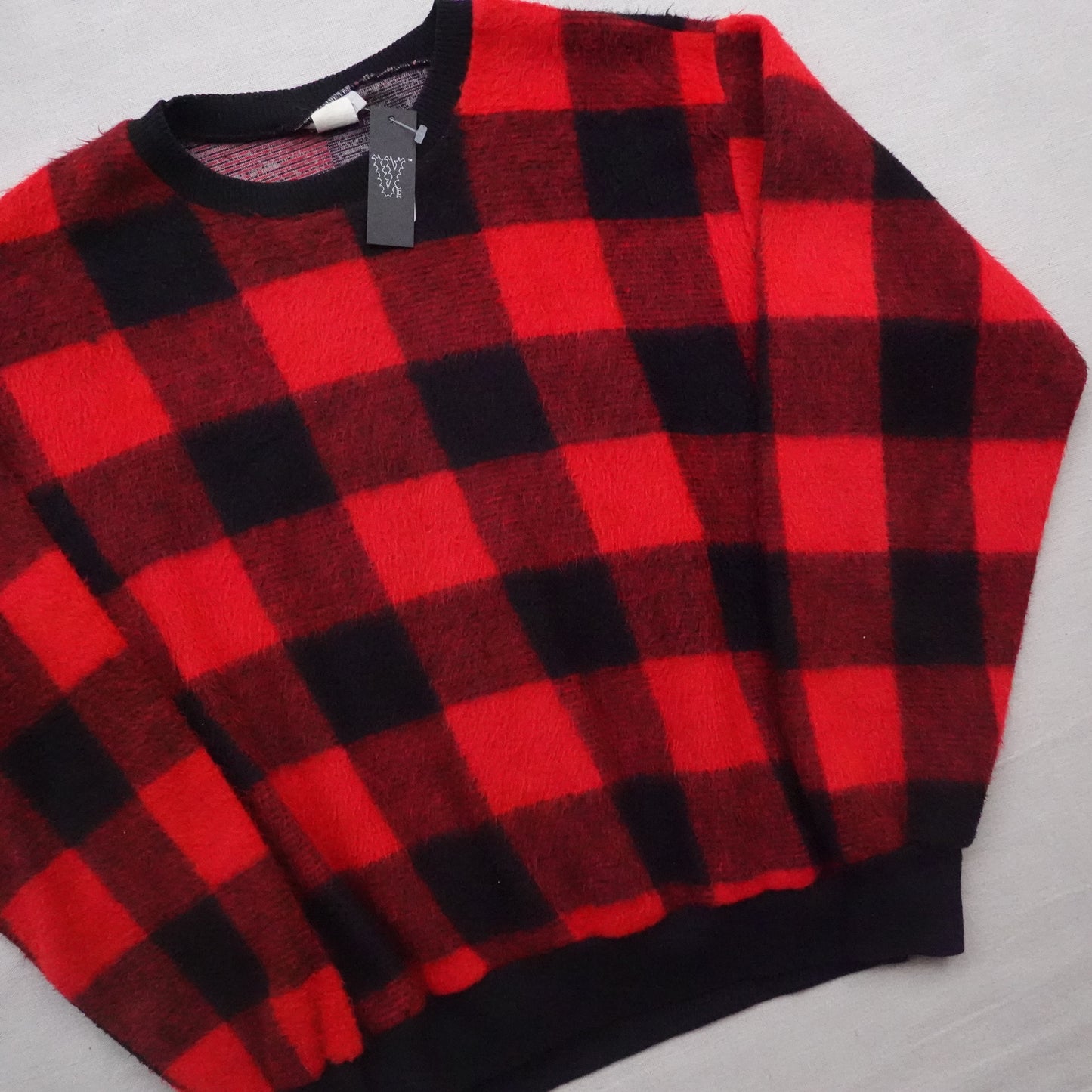 Checkered Mohair Sweater - Size M