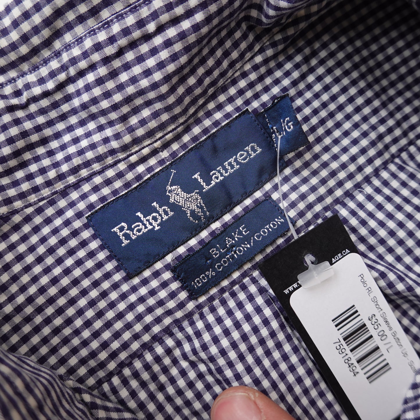 Polo RL Short Sleeve Button Up - Size L