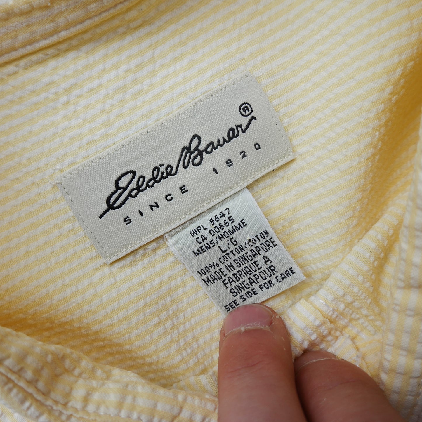 Vintage Eddie Bauer Yellow Button Up - Size XL