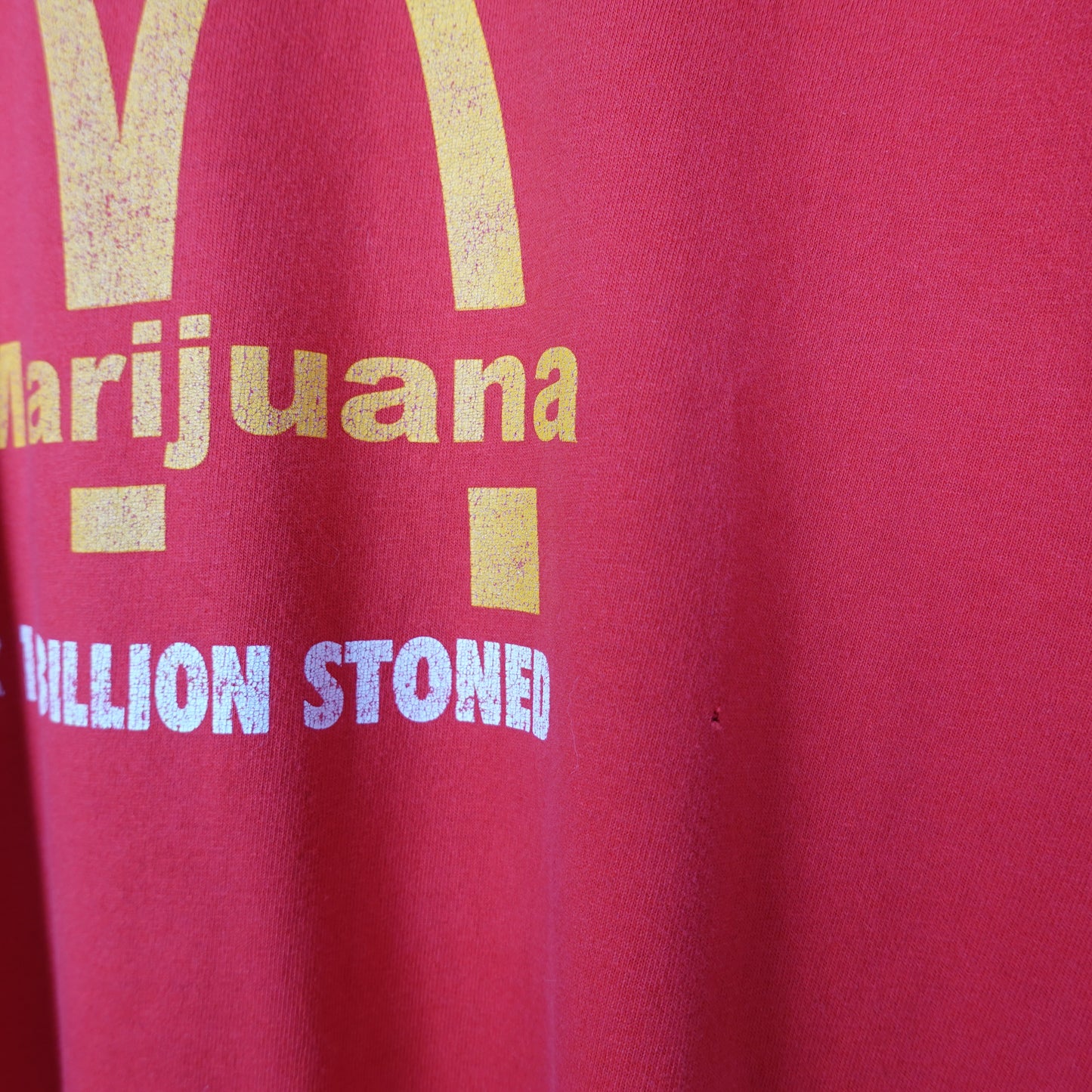 1990s Mcdonald's Marijuana Rip Tee - Size XL