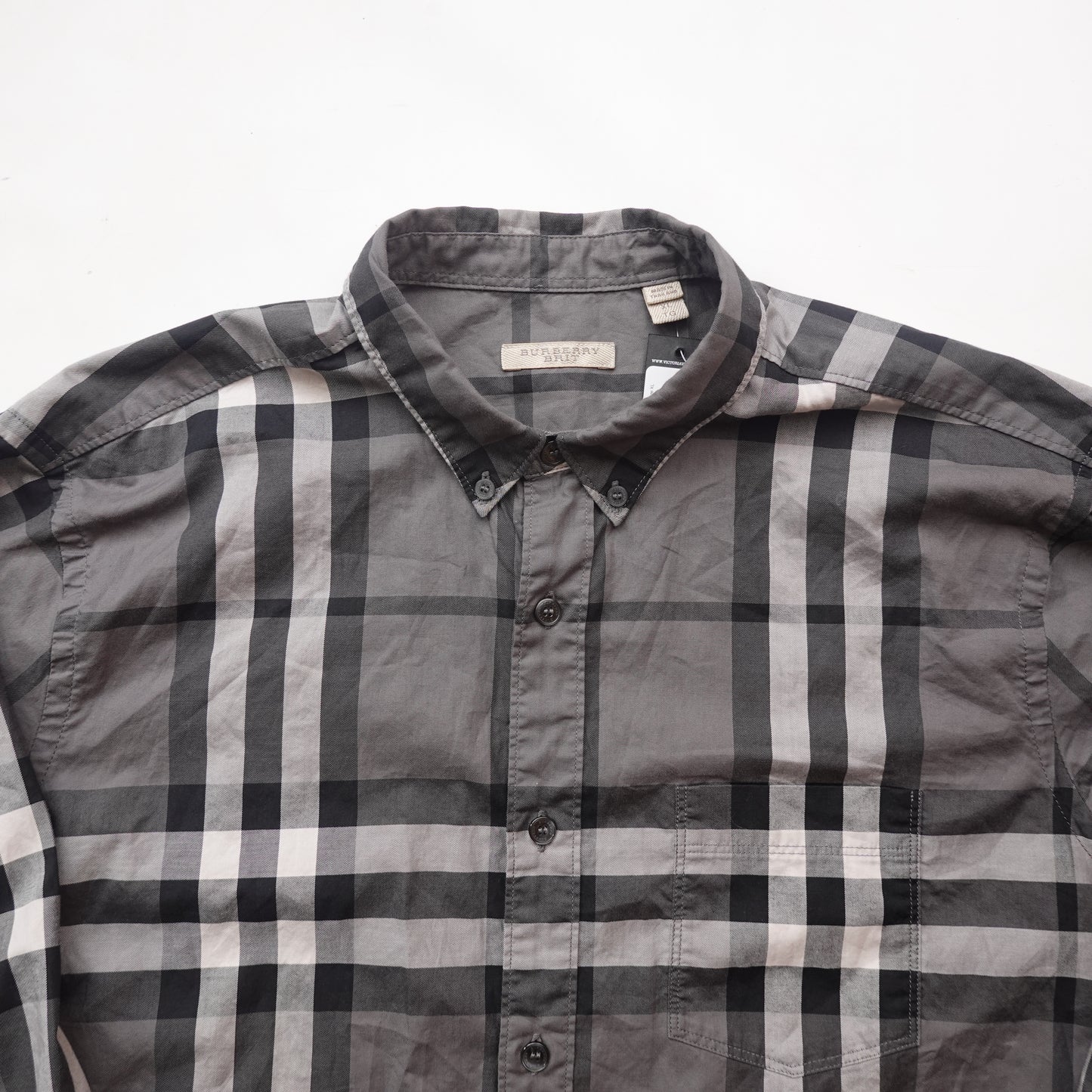 Burberry Brit Plaid Button Up GREY - Size XL