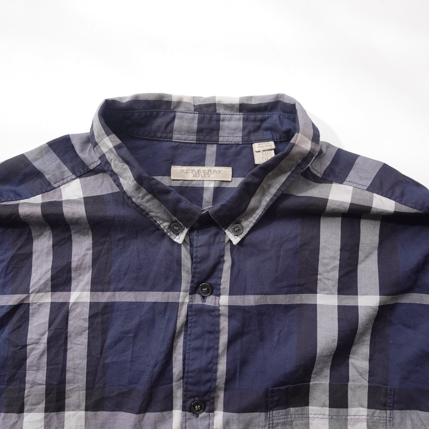 Burberry Brit Plaid Button Up NAVY - Size XL