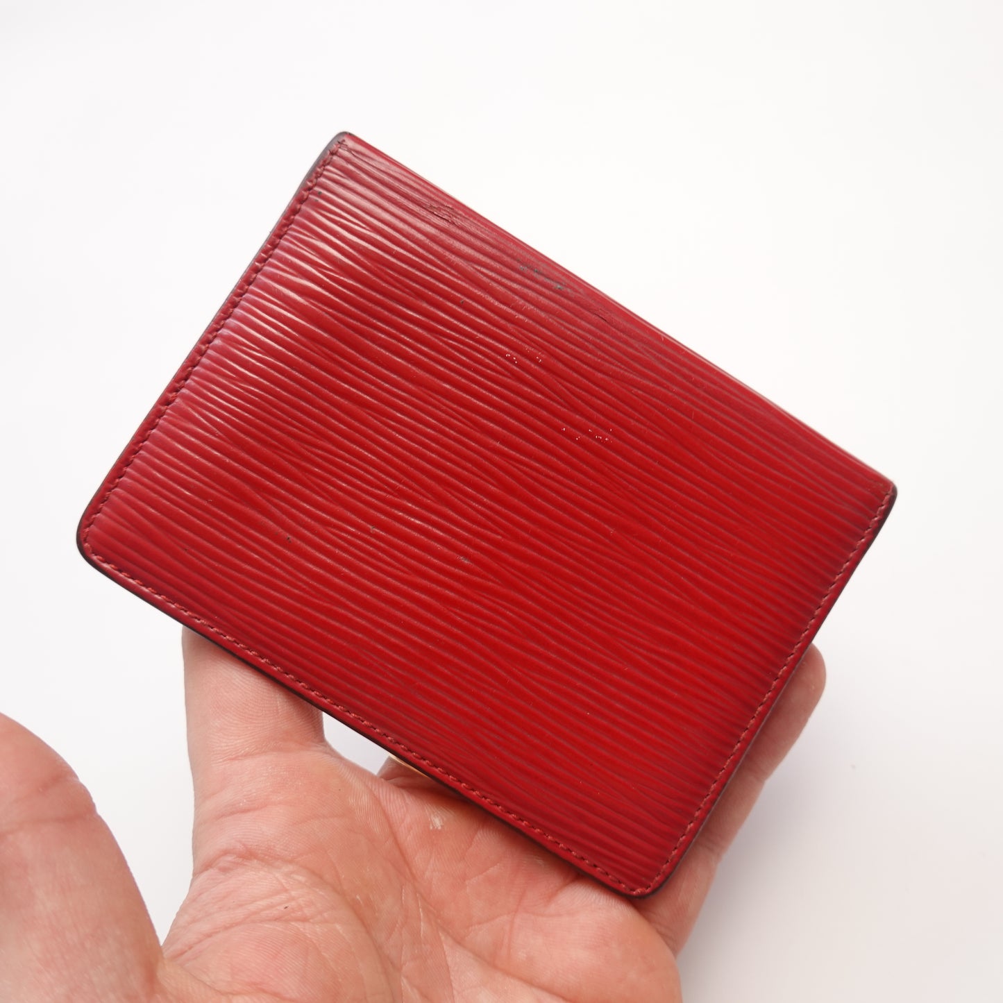 Louis Vuitton Red Epi Leather Card Holder