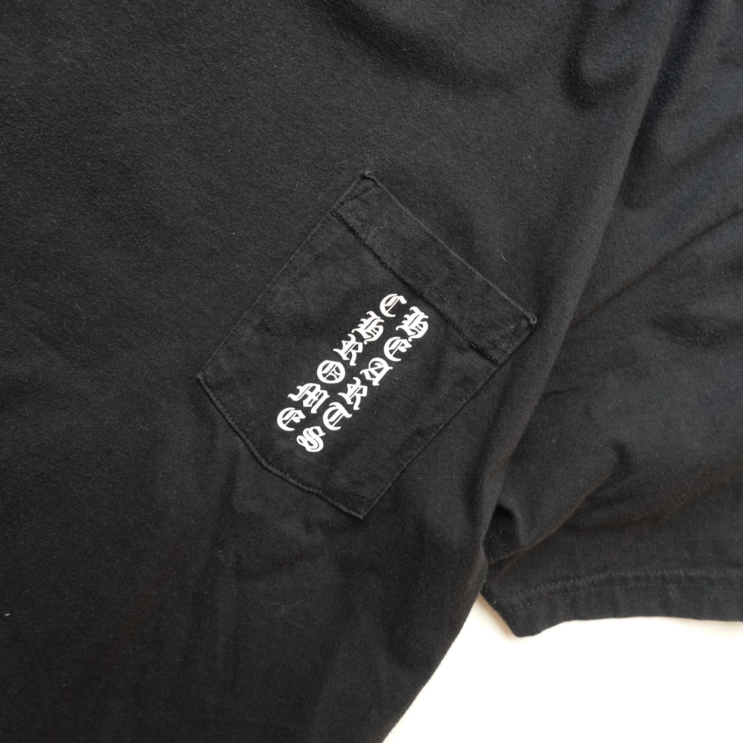 Chrome Hearts Pink Vertical Spell Out Pocket Tee -Size L