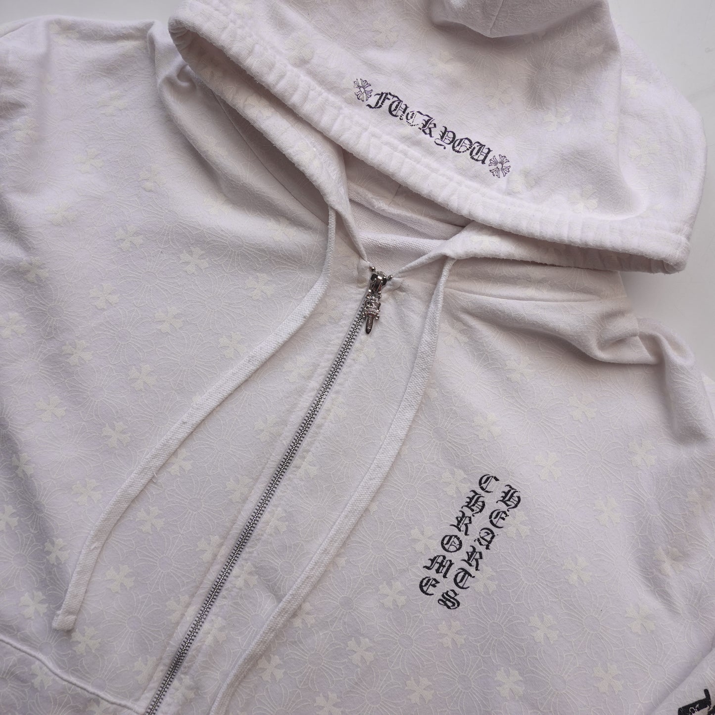 Chrome Hearts Plus Cross All Over Print Zip Up - Size XL