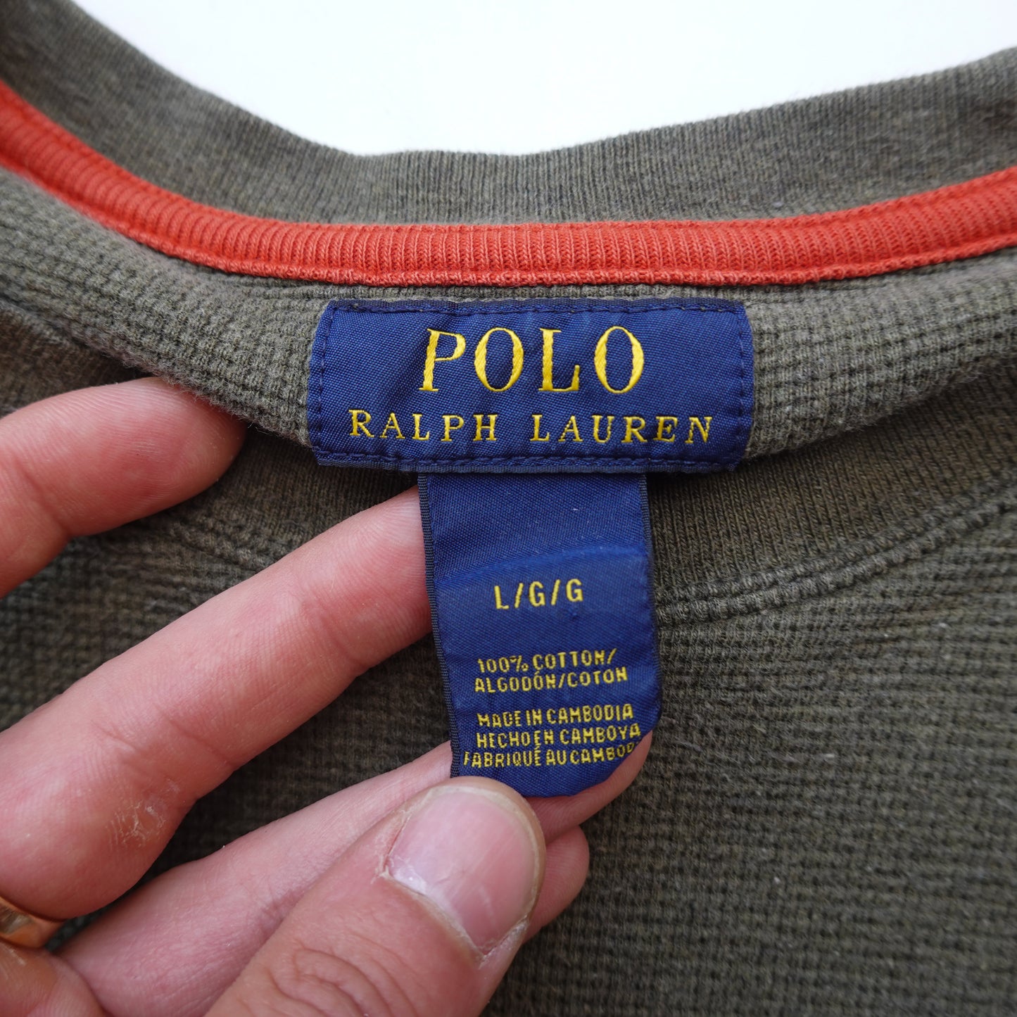 Polo RL Green Thermal LS - Size L
