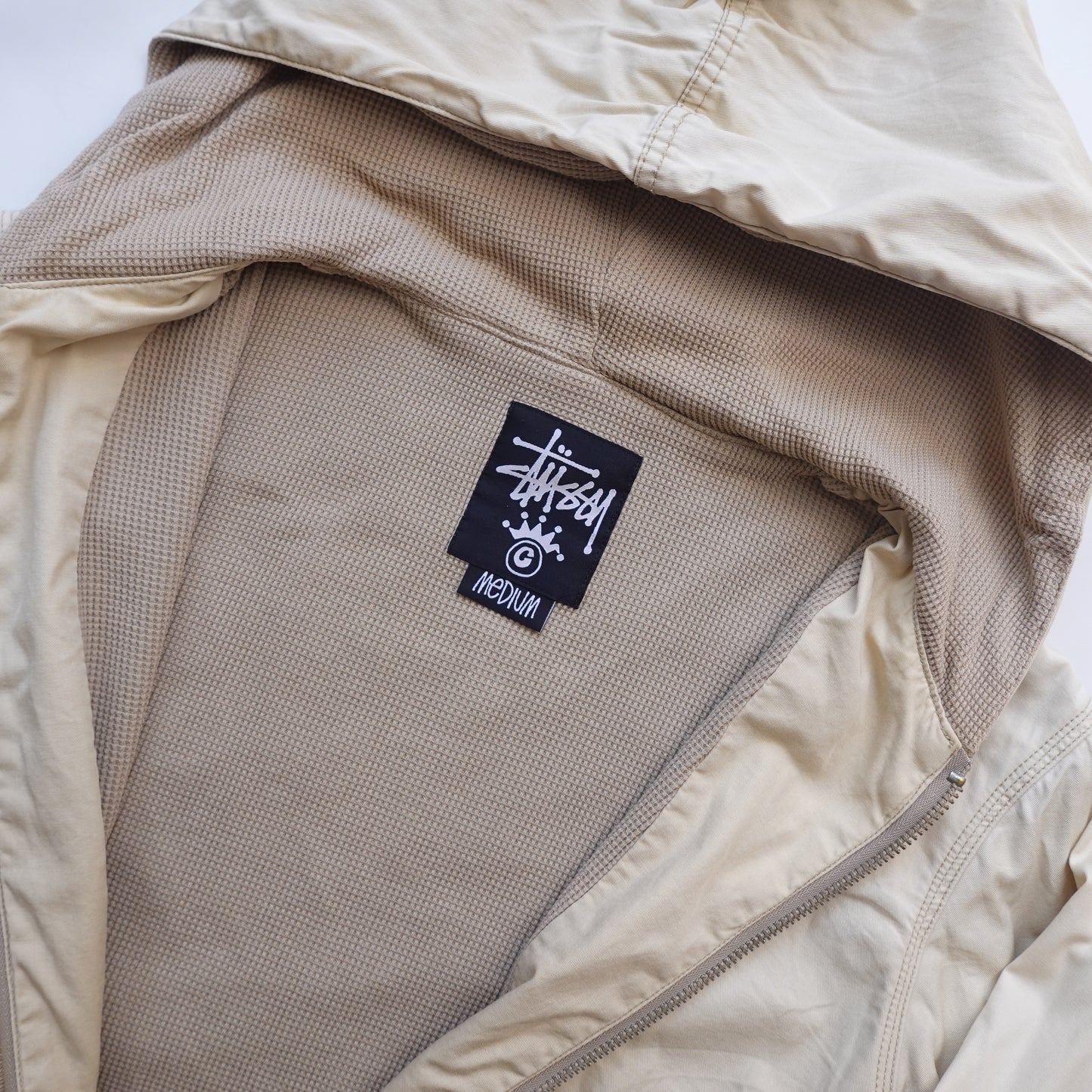 Vintage Stussy Thermal Lined Khaki Jacket - Size M