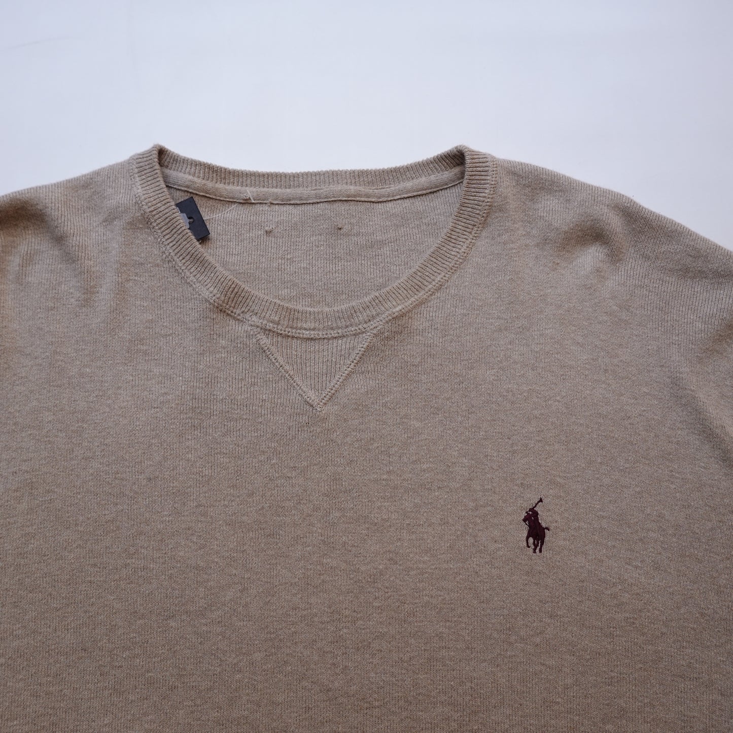 Polo RL Beige Light Knit Sweater - Size XL