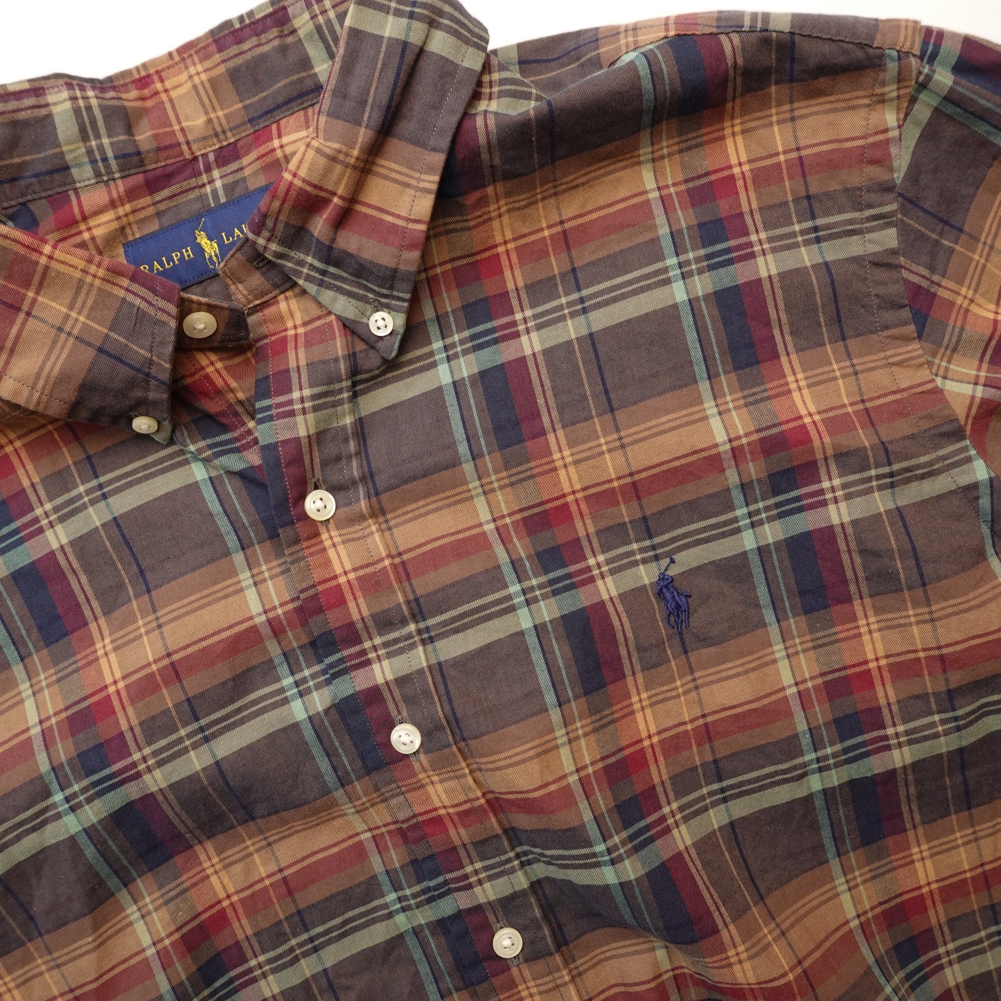 Polo RL Plaid Brown Button Up - Size XL