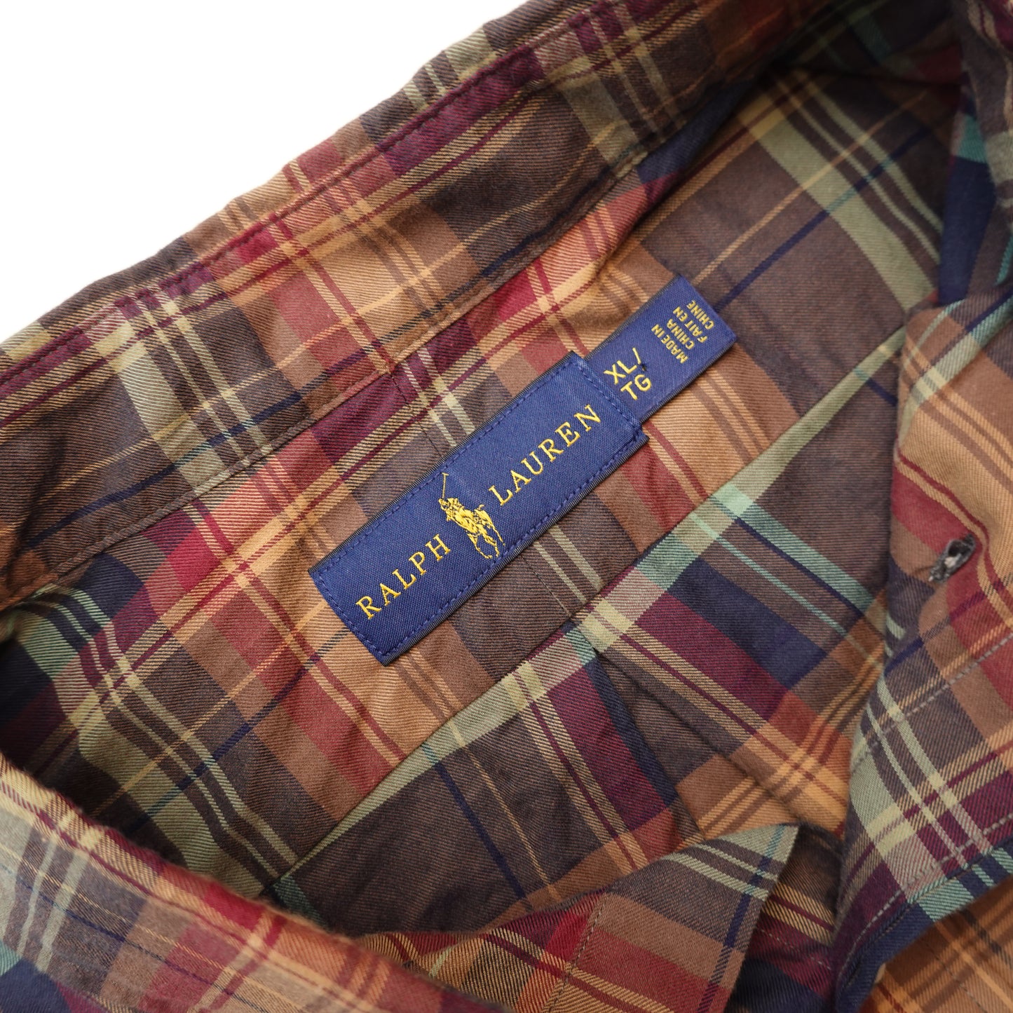Polo RL Plaid Brown Button Up - Size XL