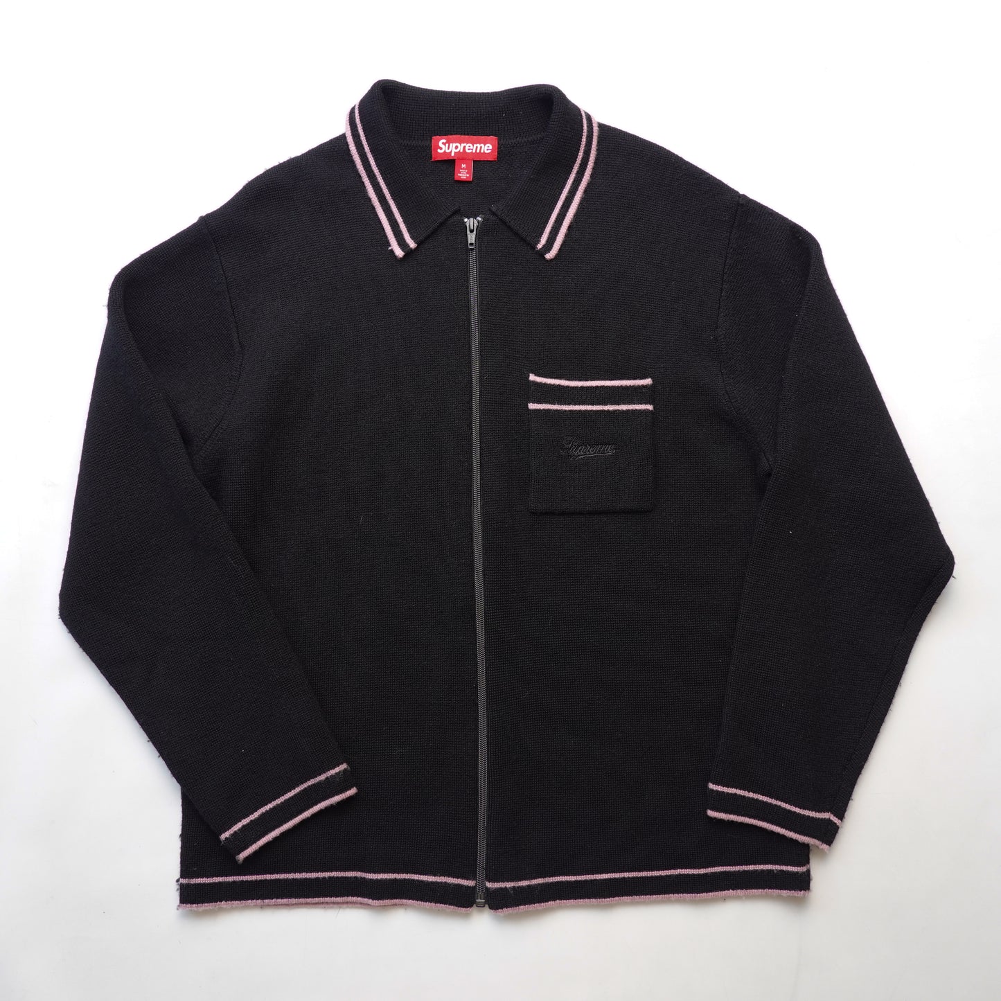 FW24 Supreme Zip Up Polo Sweater - Size M