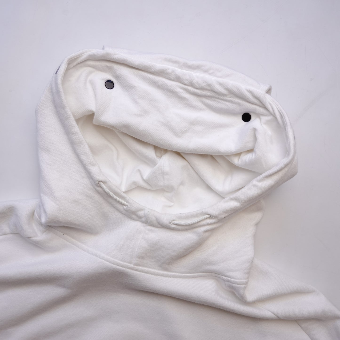 CP Company White Goggle Hoodie - Size M