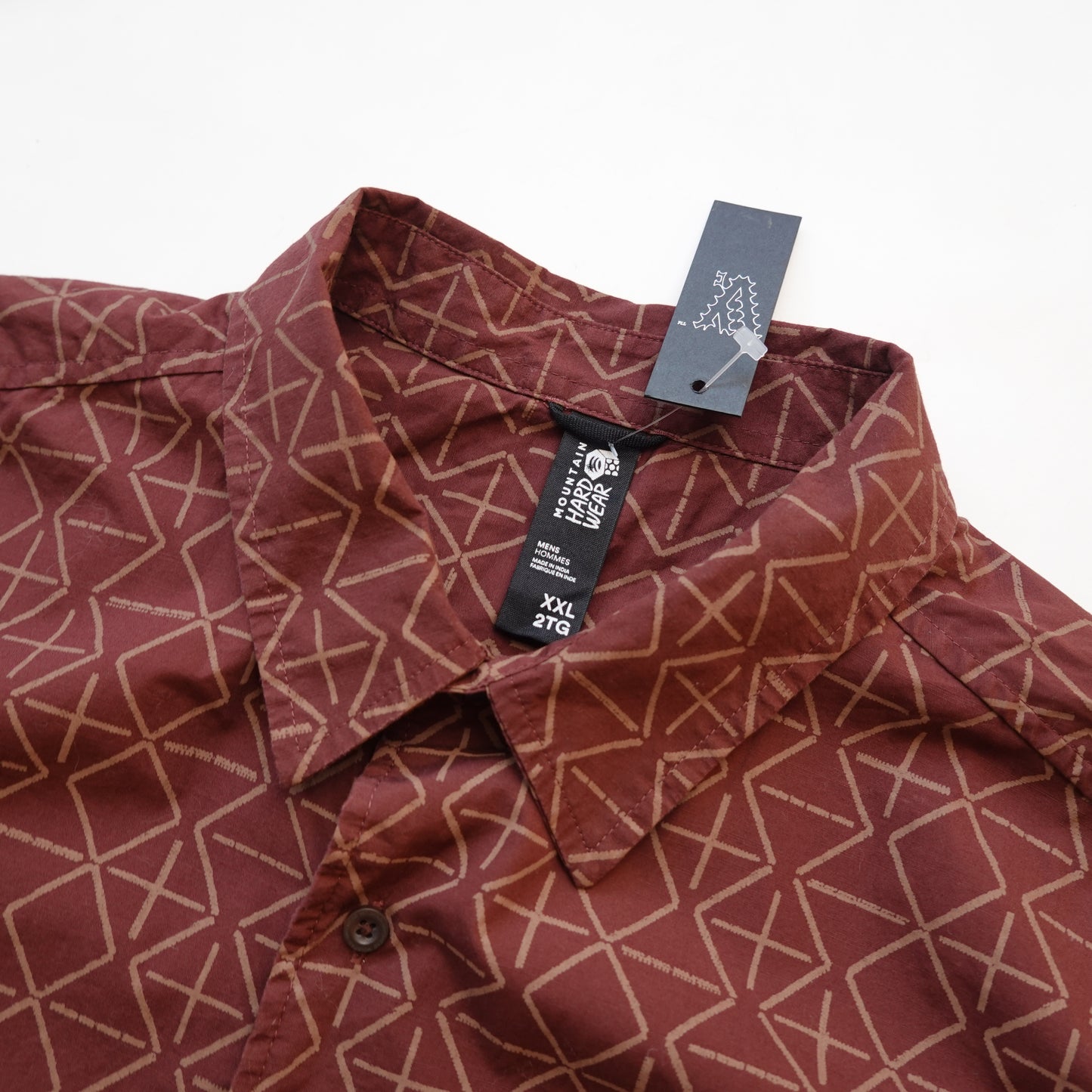 Mountain Hardwear Geometric SS Button Up - Size XXL