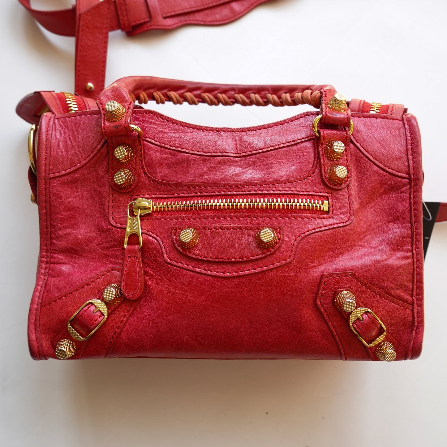 Balenciaga Mini City Bag - Red