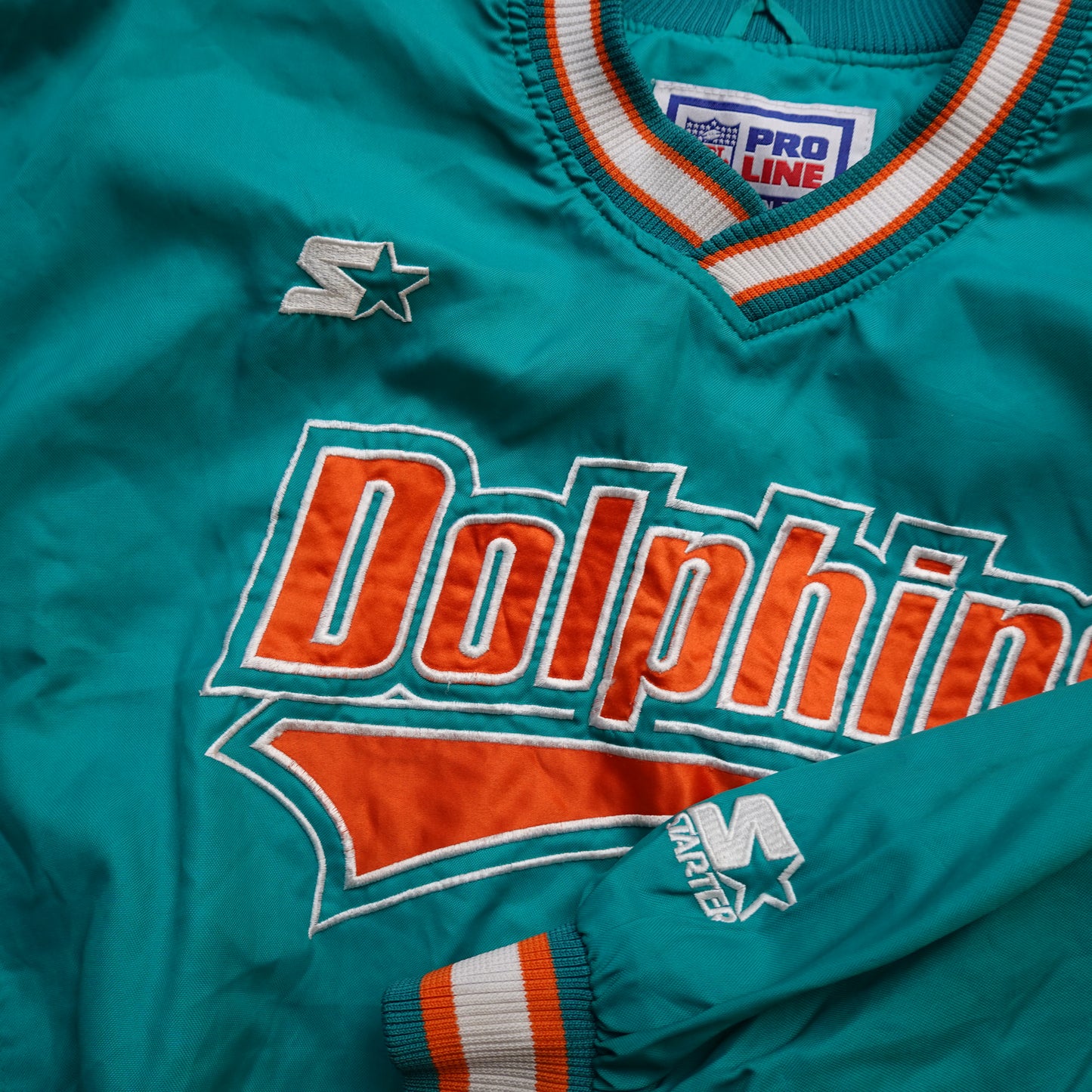 Vintage Starter Dolphins Pullover Jacket - Size M