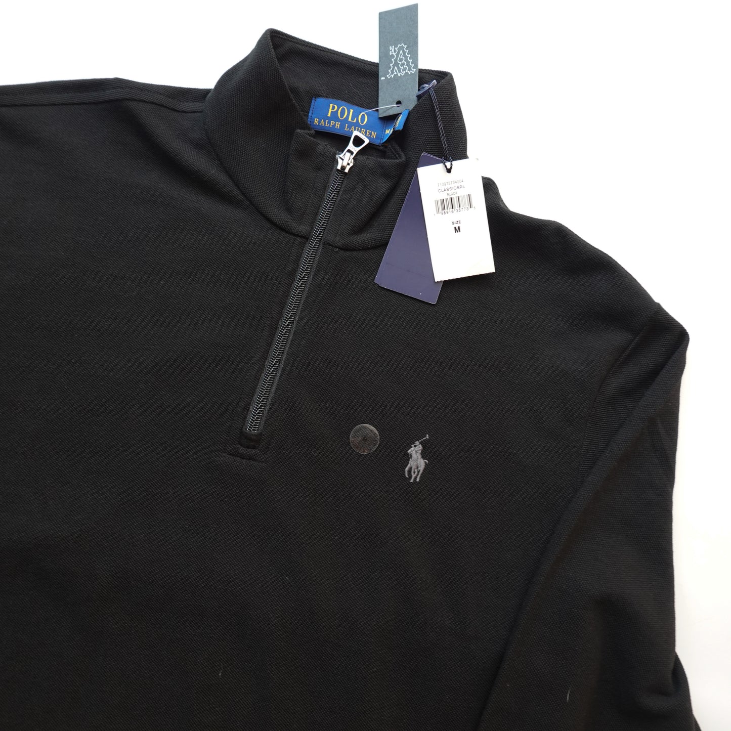 DS Polo 1/4 Zip BLACK - Size M