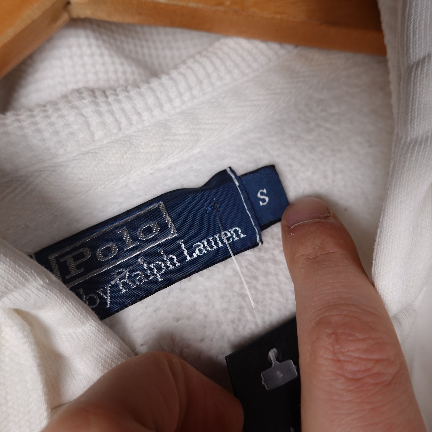 Polo RL White Zip Hoodie - Size S