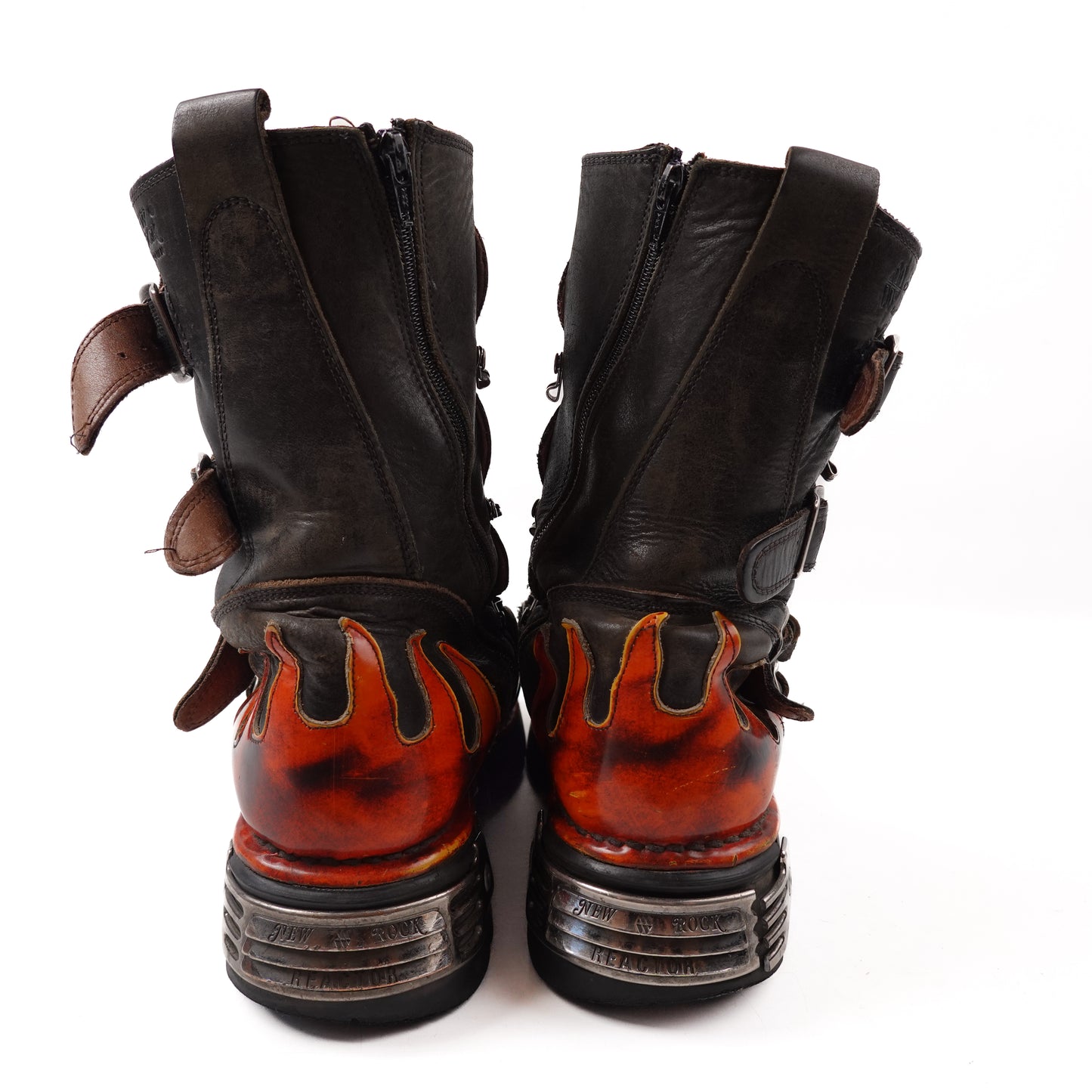 Y2K Newrock Flame Boots - Size 44