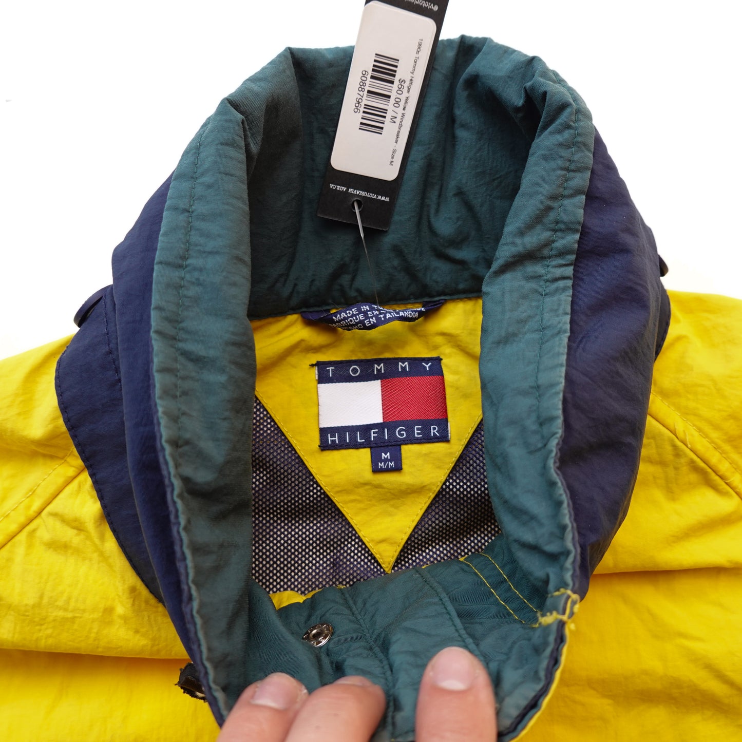 1990s Tommy Hilfiger Yellow Windbreaker - Size M