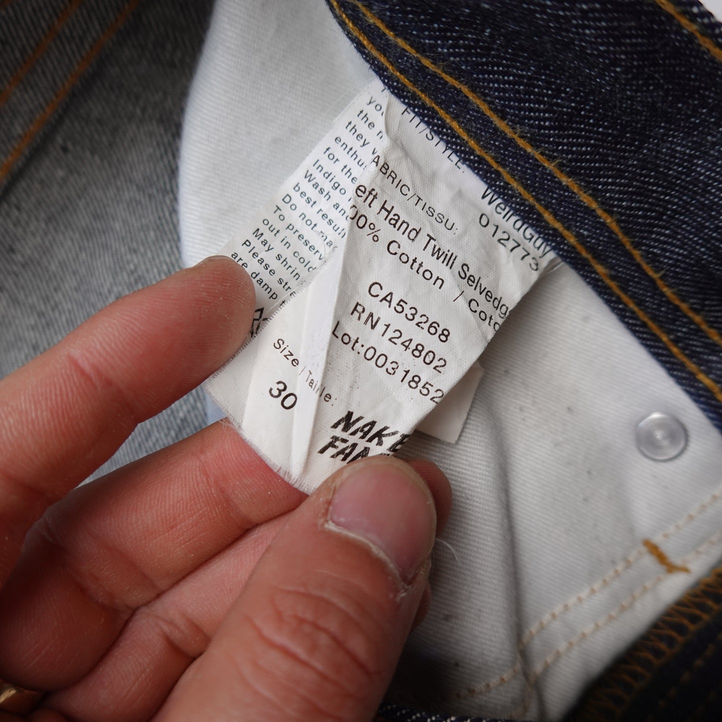 Naked & Famous Weird Guy Selvedge Pant - Size 30