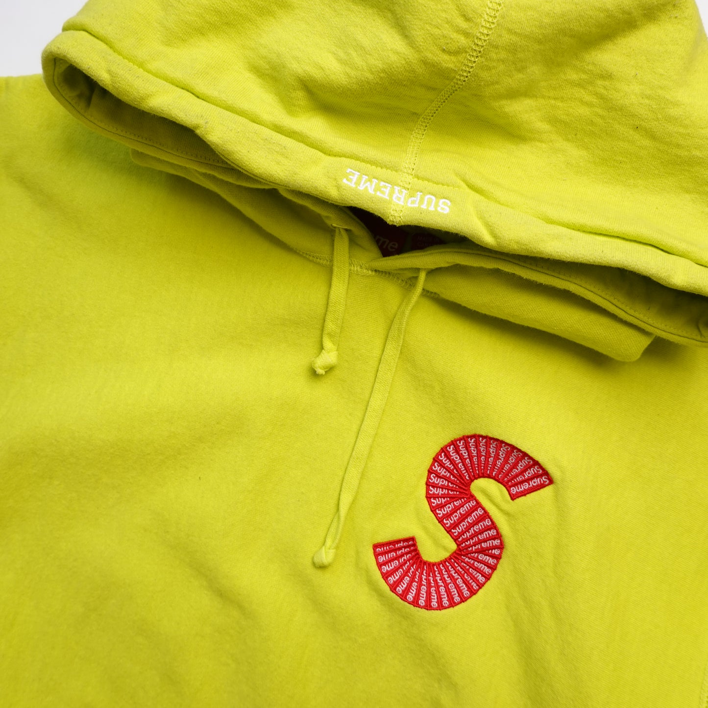 Supreme S Mini Bogo Hoodie LIME GREEN - Size XL