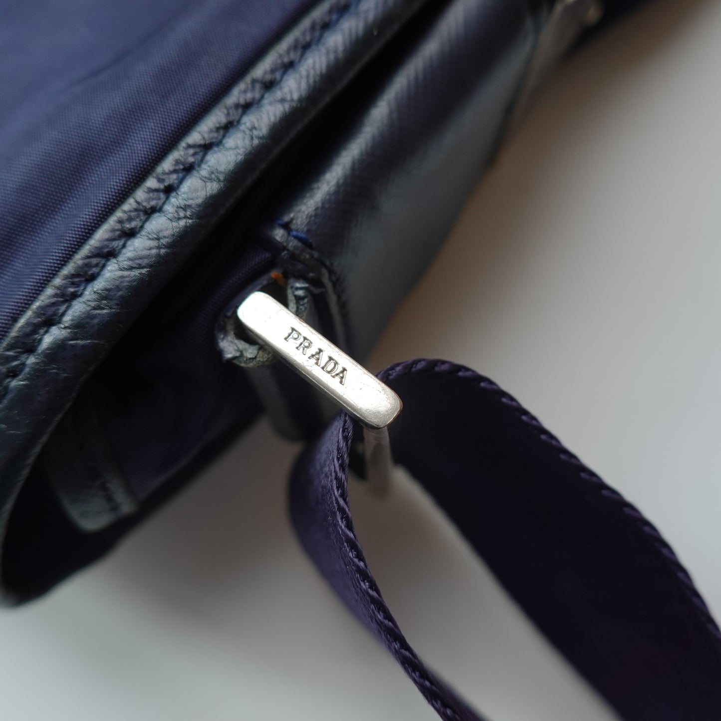 Vintage Prada Navy Messenger Bag