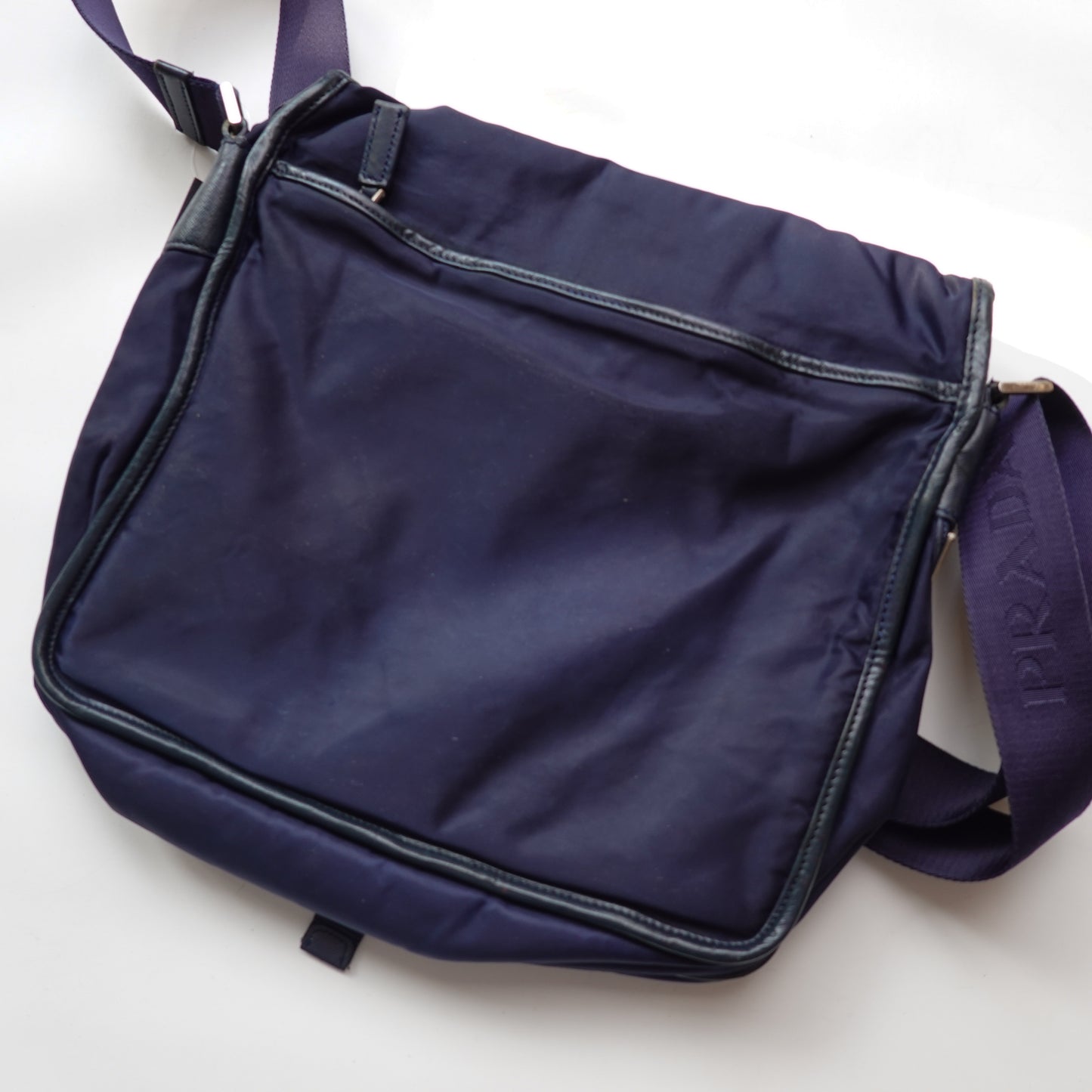 Vintage Prada Navy Messenger Bag