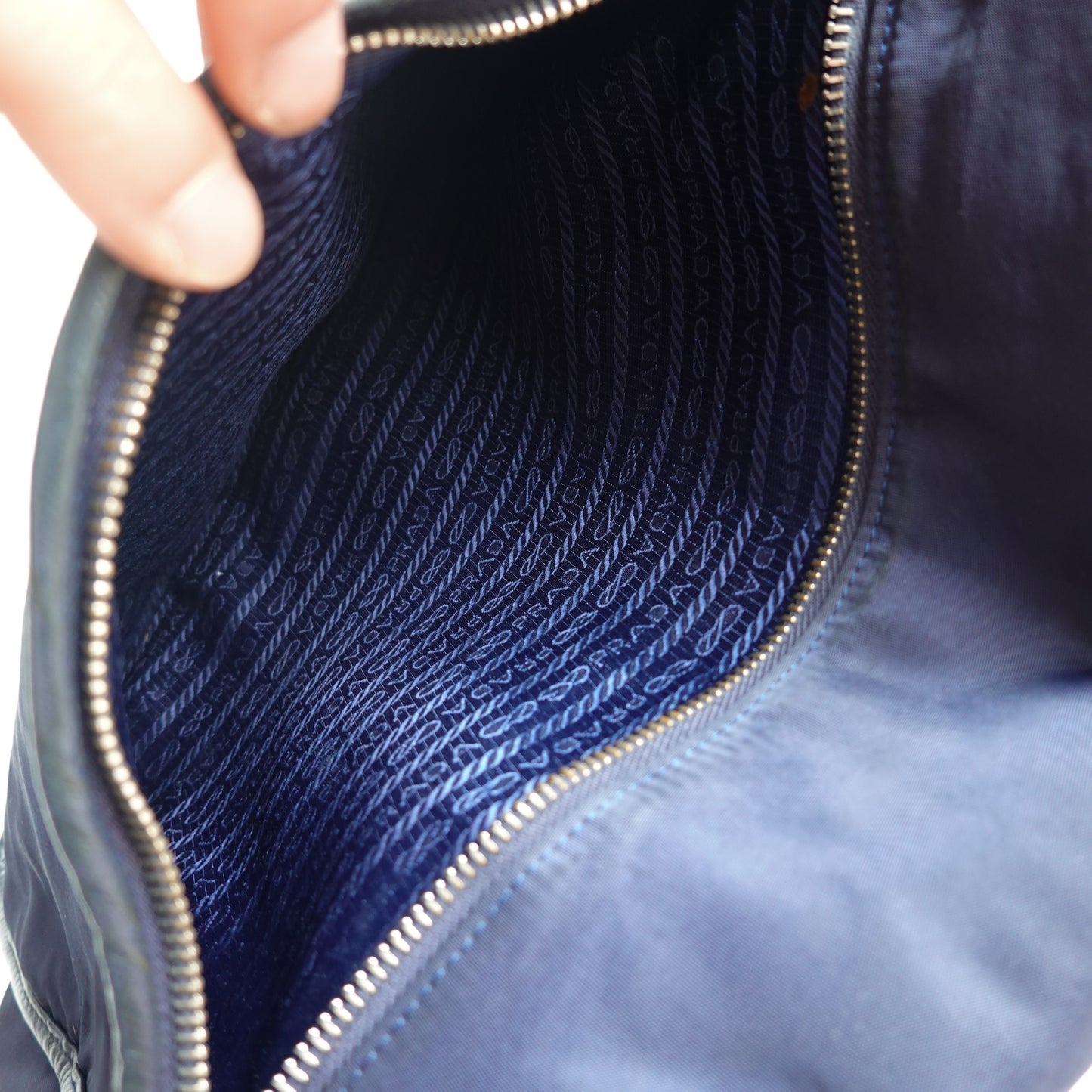 Vintage Prada Navy Messenger Bag