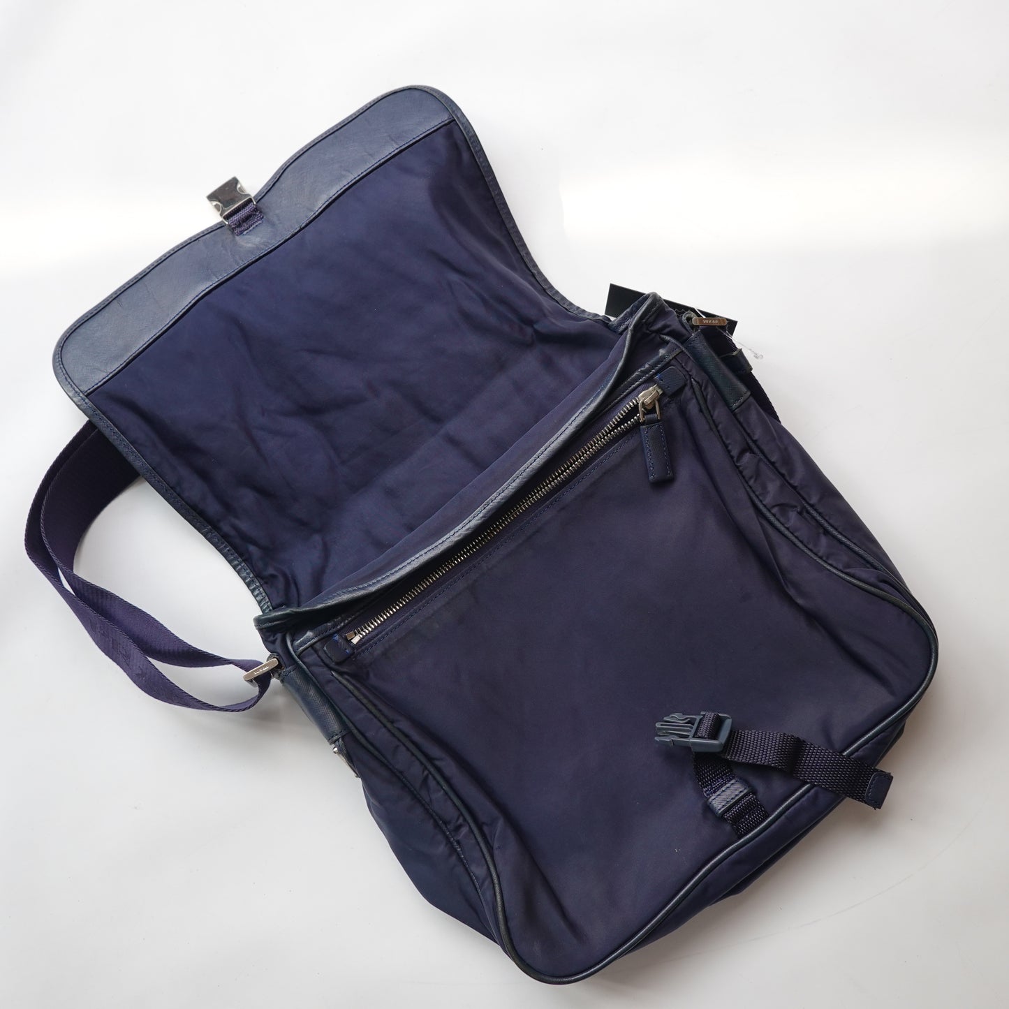 Vintage Prada Navy Messenger Bag