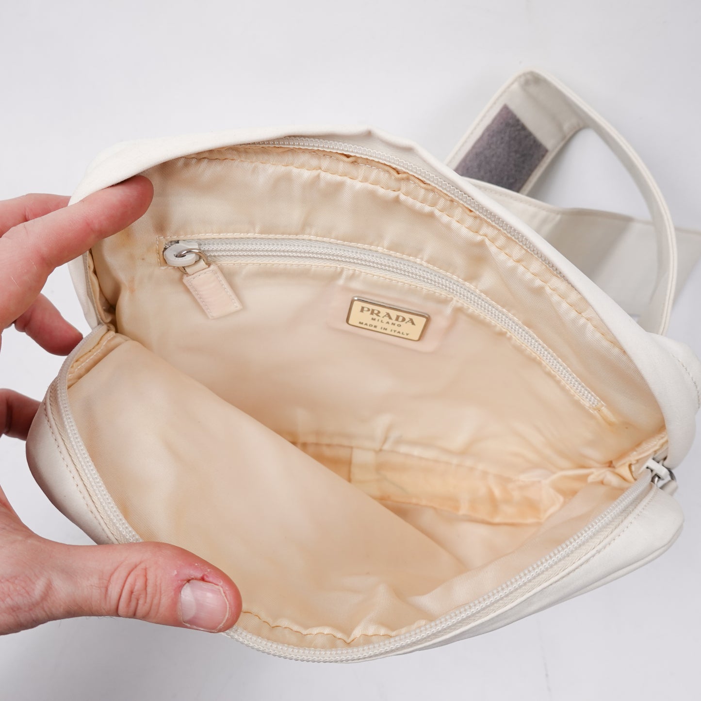 Vintage Prada Sport White Side Bag