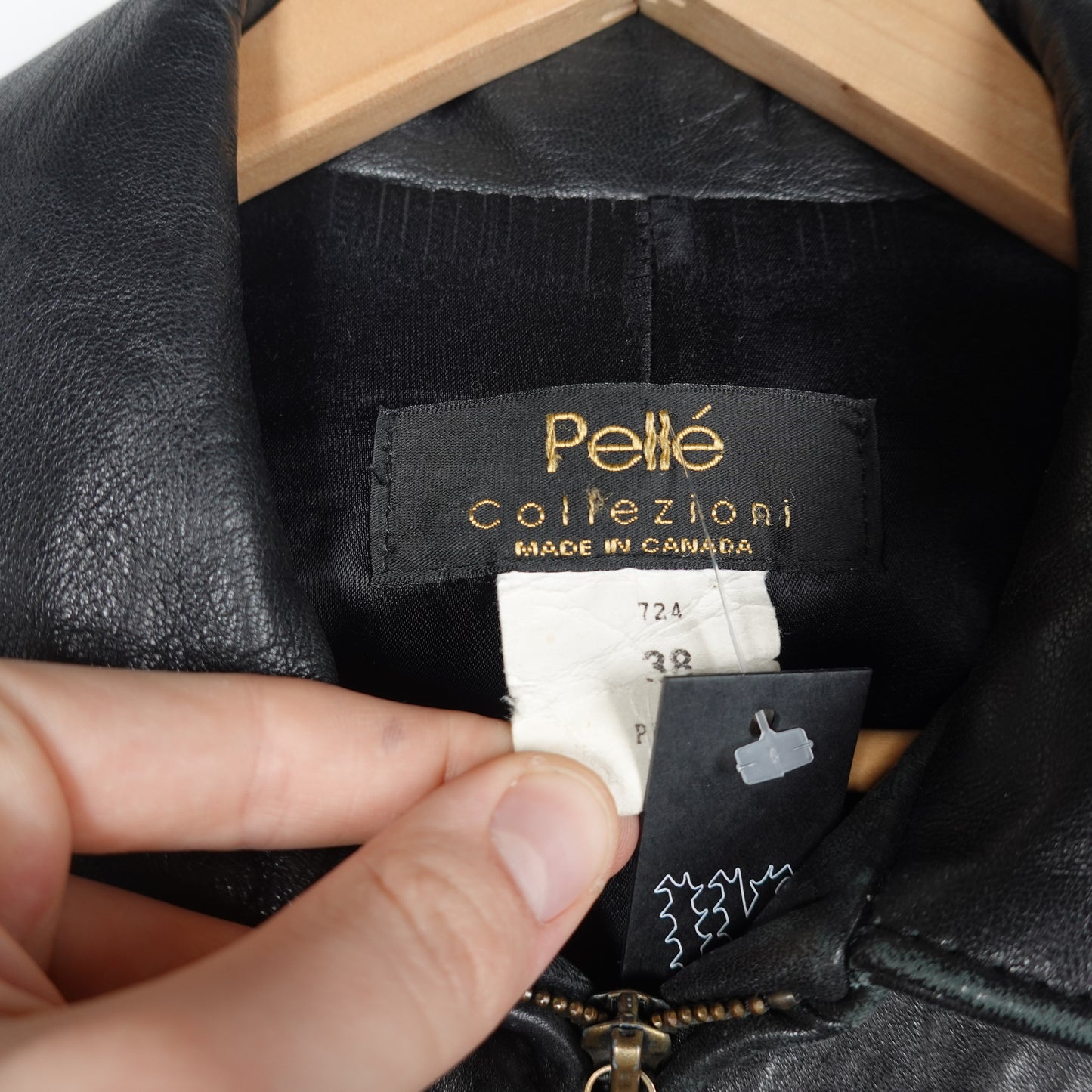 Vintage Pellé Leather Zip Jacket - Size M