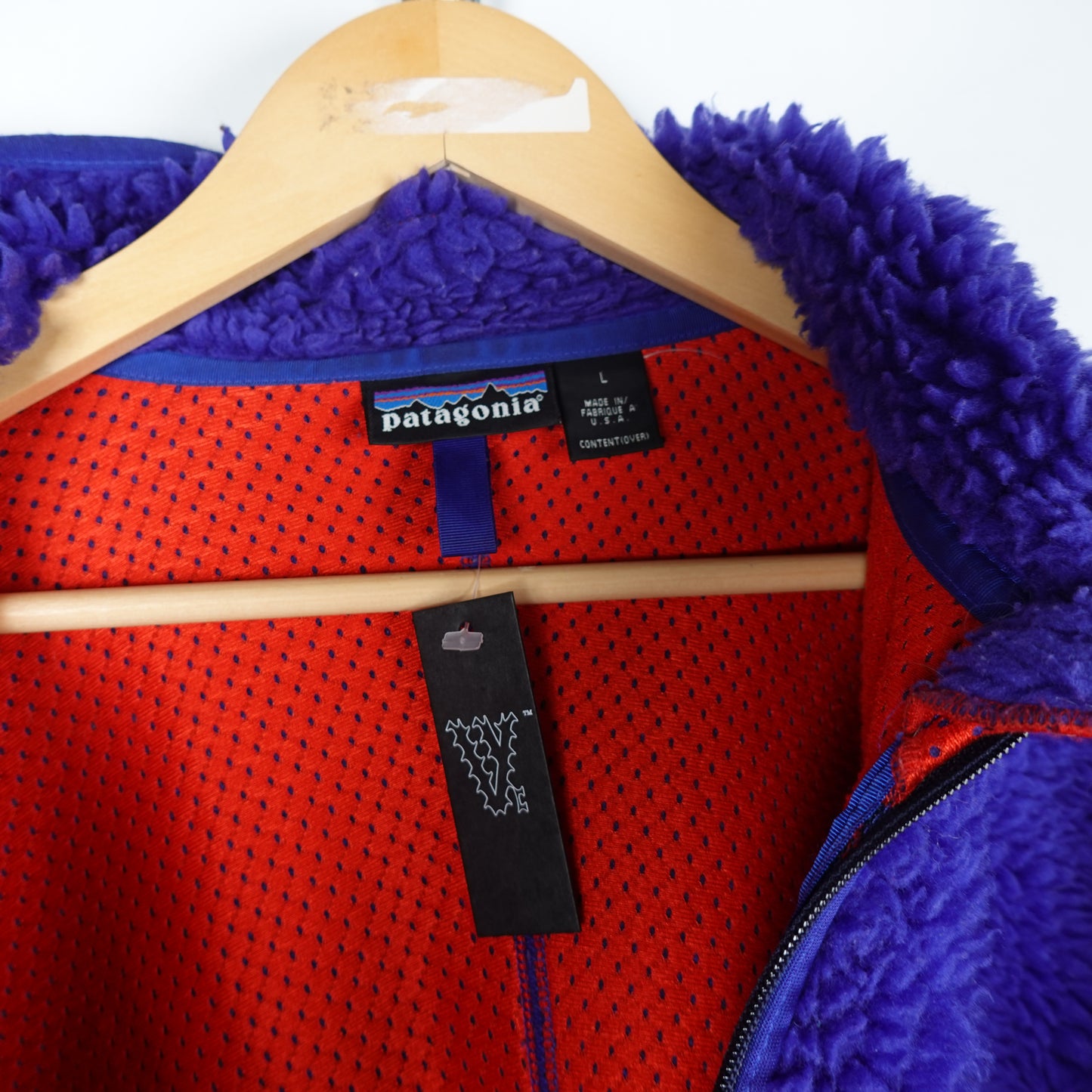 1990s Patagonia Cobalt Deep Pile Fleece - Size L