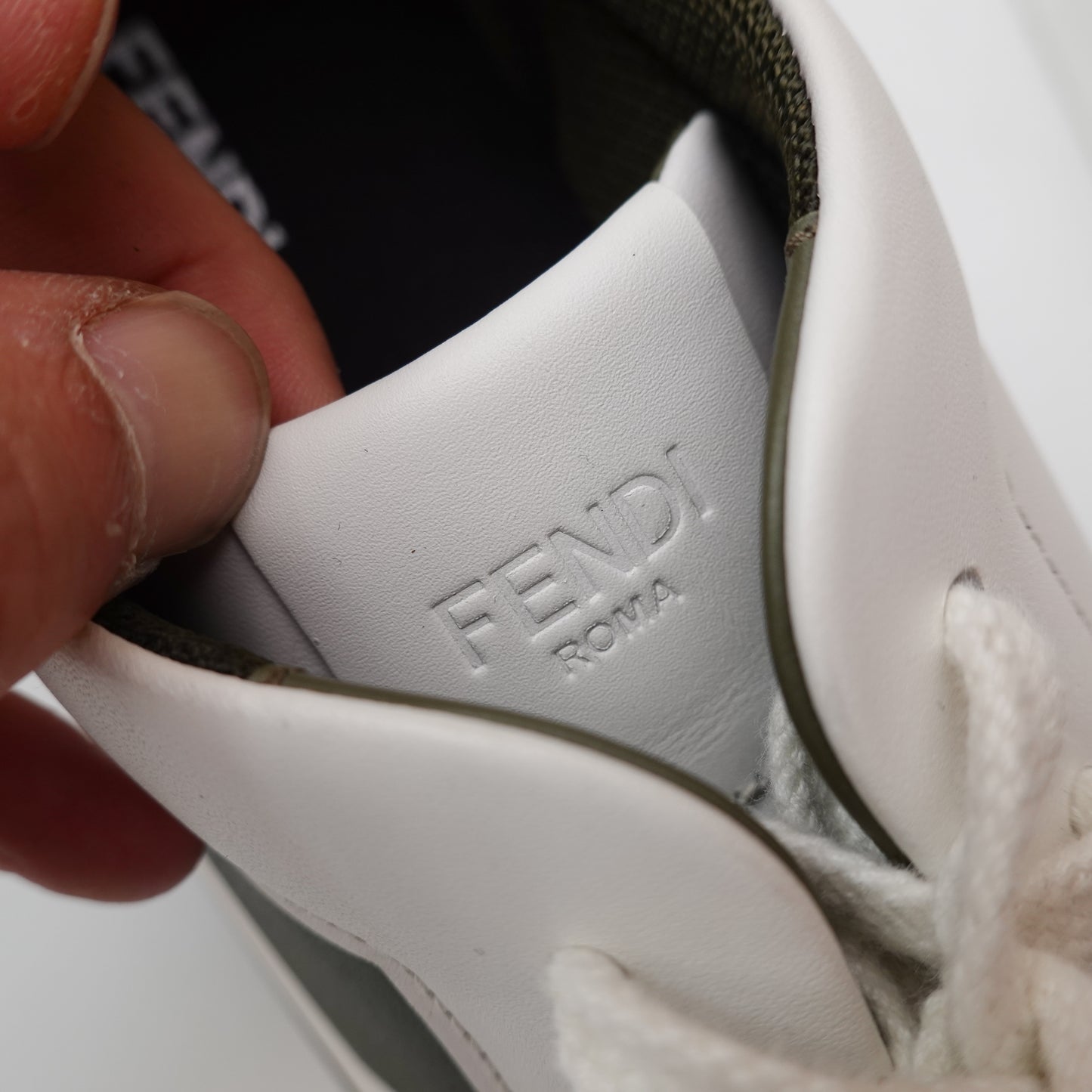 Fendi Bug Eyes Leather Sneaker - Size 8