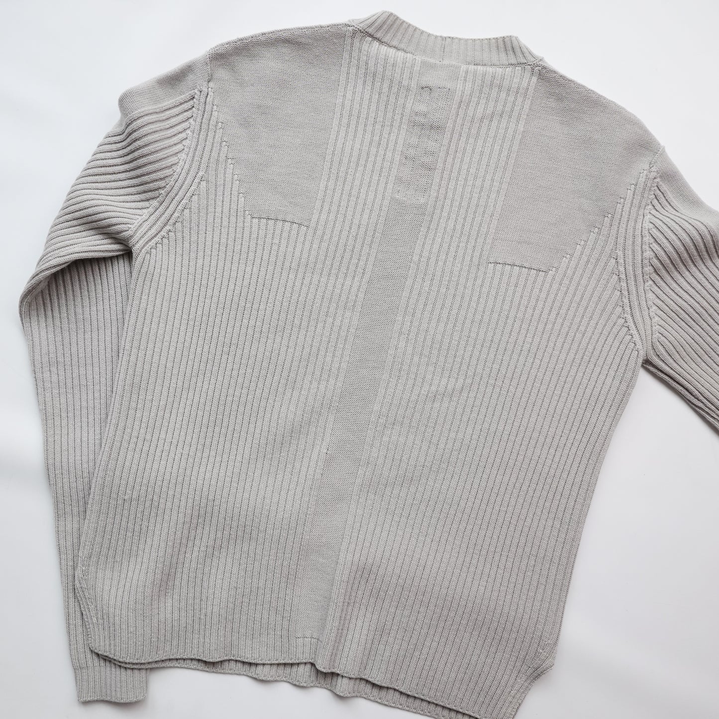 Rick Owens Virgin Wool Ribbed Knit Sweater - Size S