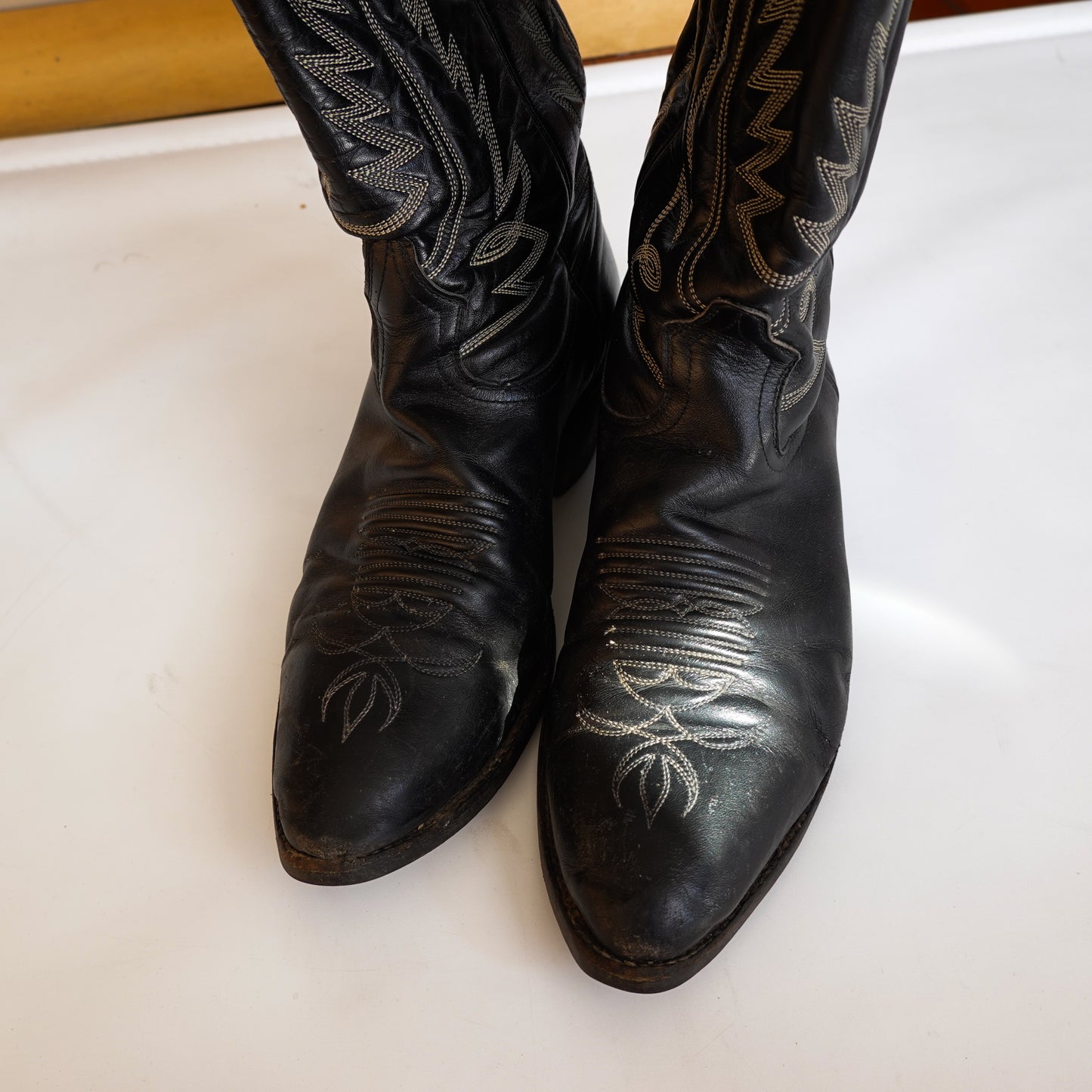 Leather Cowboy Boots - Size 11