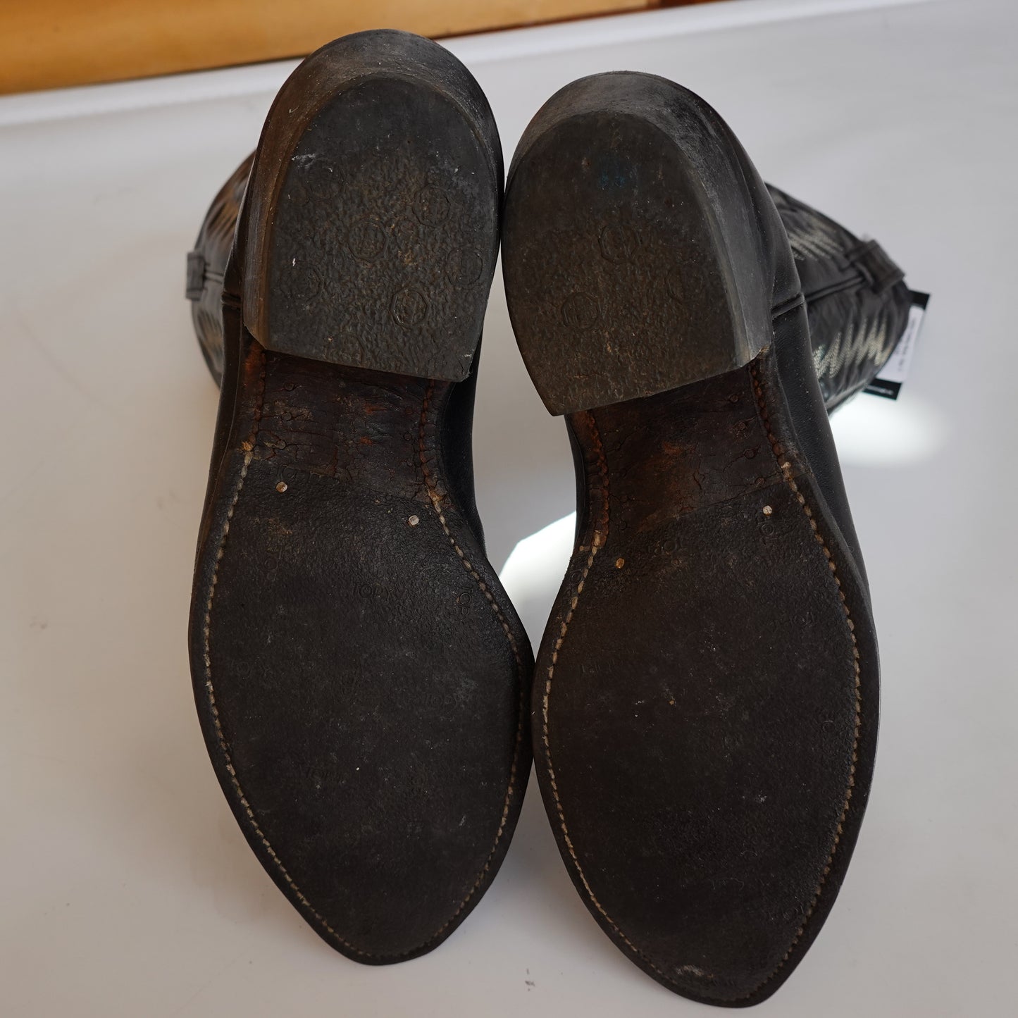Leather Cowboy Boots - Size 11