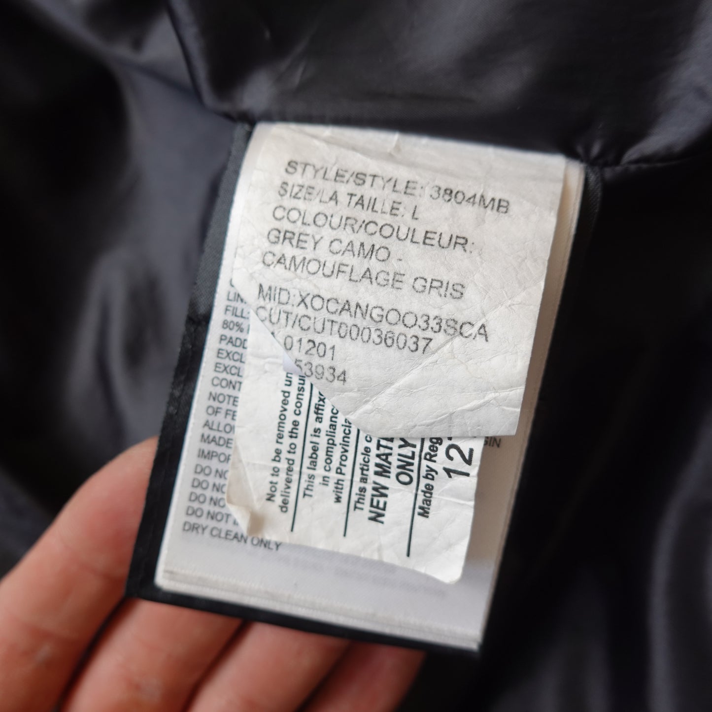 Canada Goose Snow Camo Parka Jacket - Size L