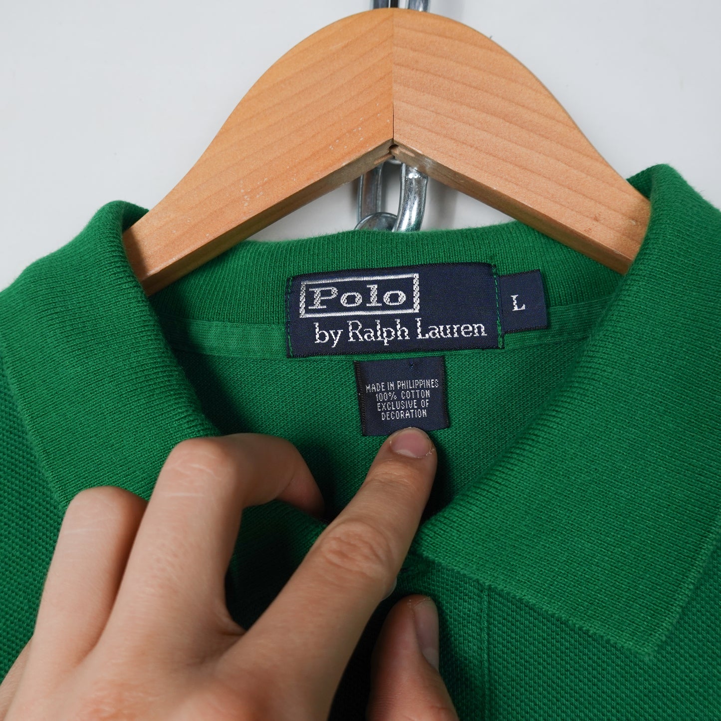 Polo RL Green/Orange Big Pony Shirt - Size L