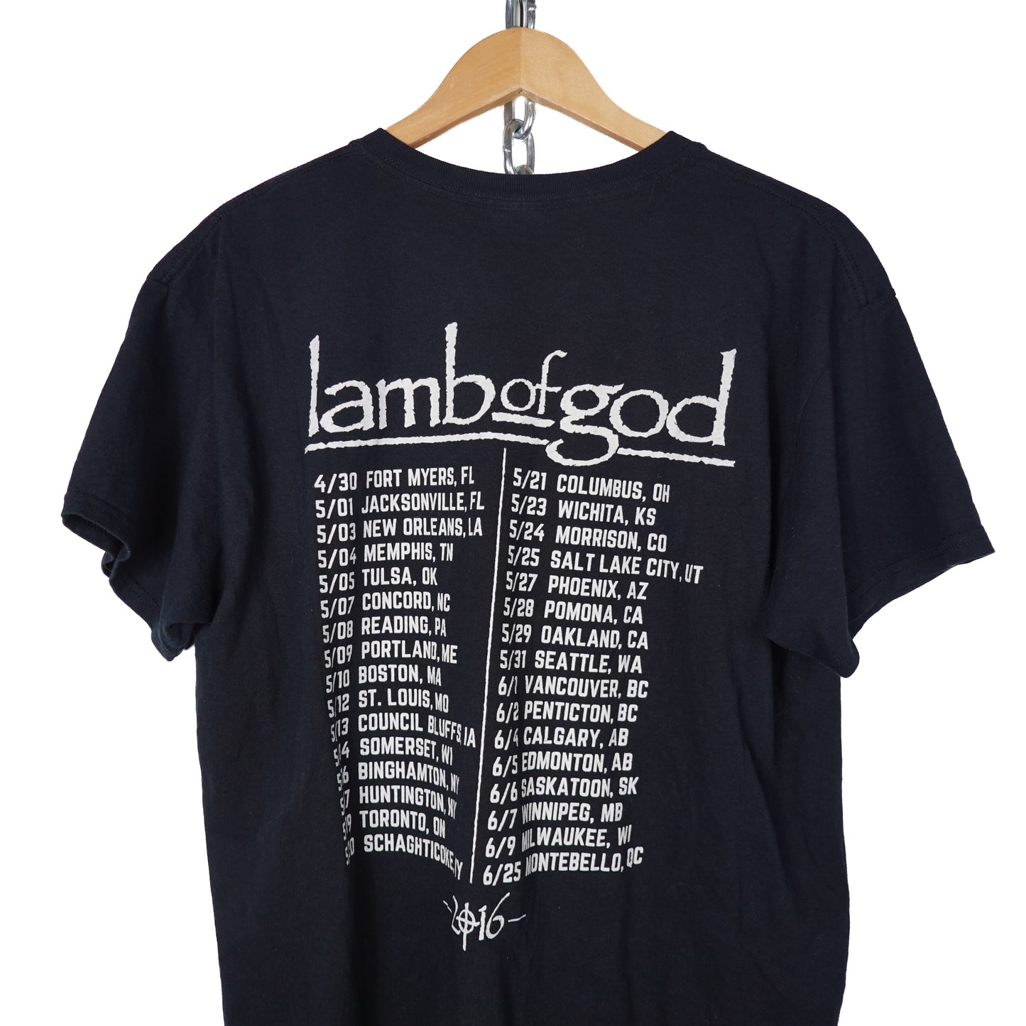 2016 Lamb Of God Tour Tee - Size L