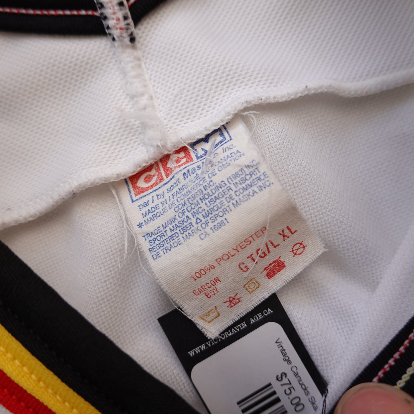 Vintage Canucks Skate Logo Jersey - Youth L/XL