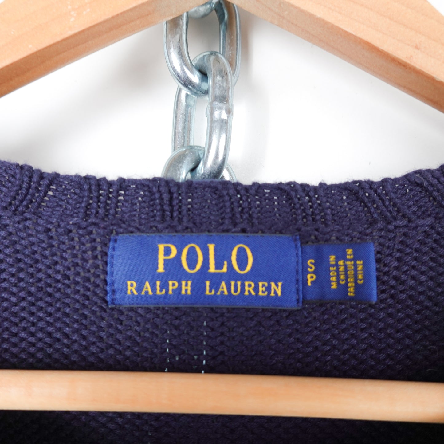 Polo RL Navy American Flag Knit - Size S