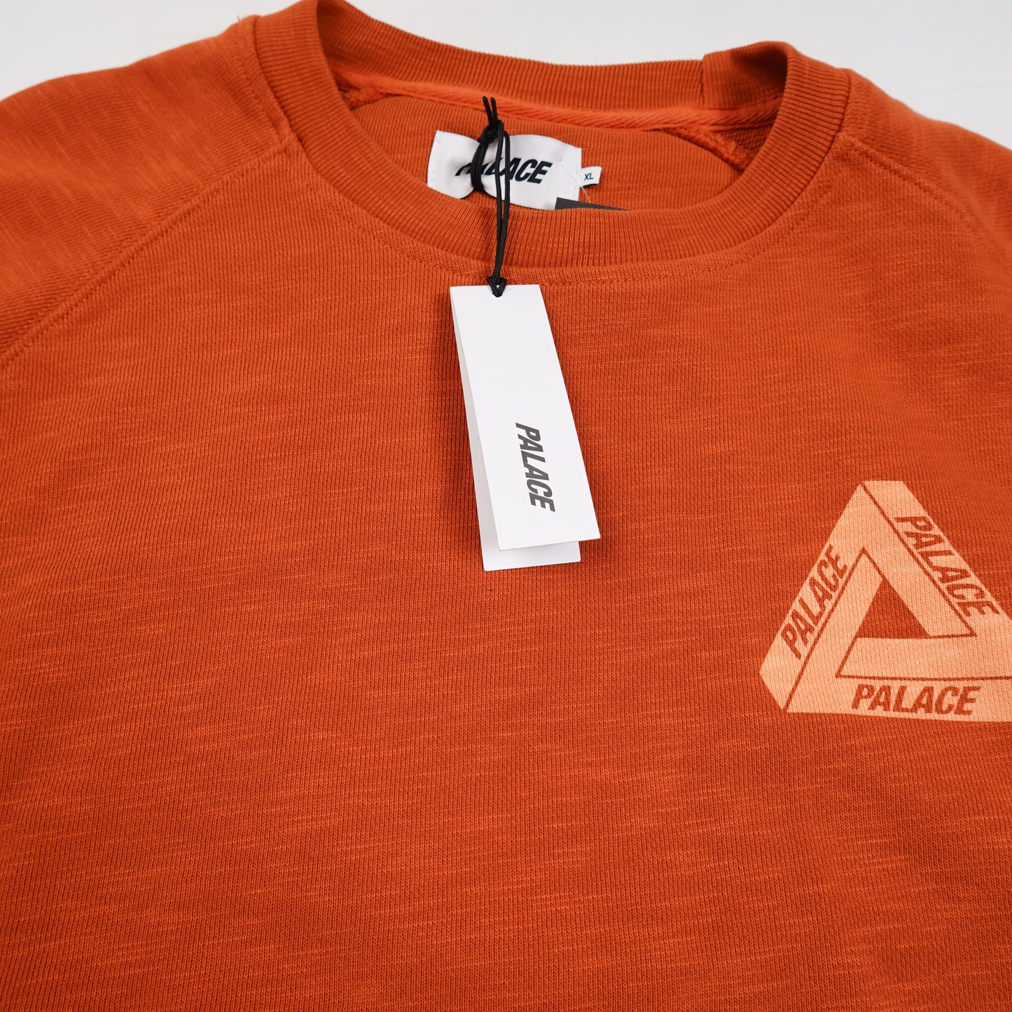 Palace Tri-Ferg Slub Crewneck RUST - Size XL