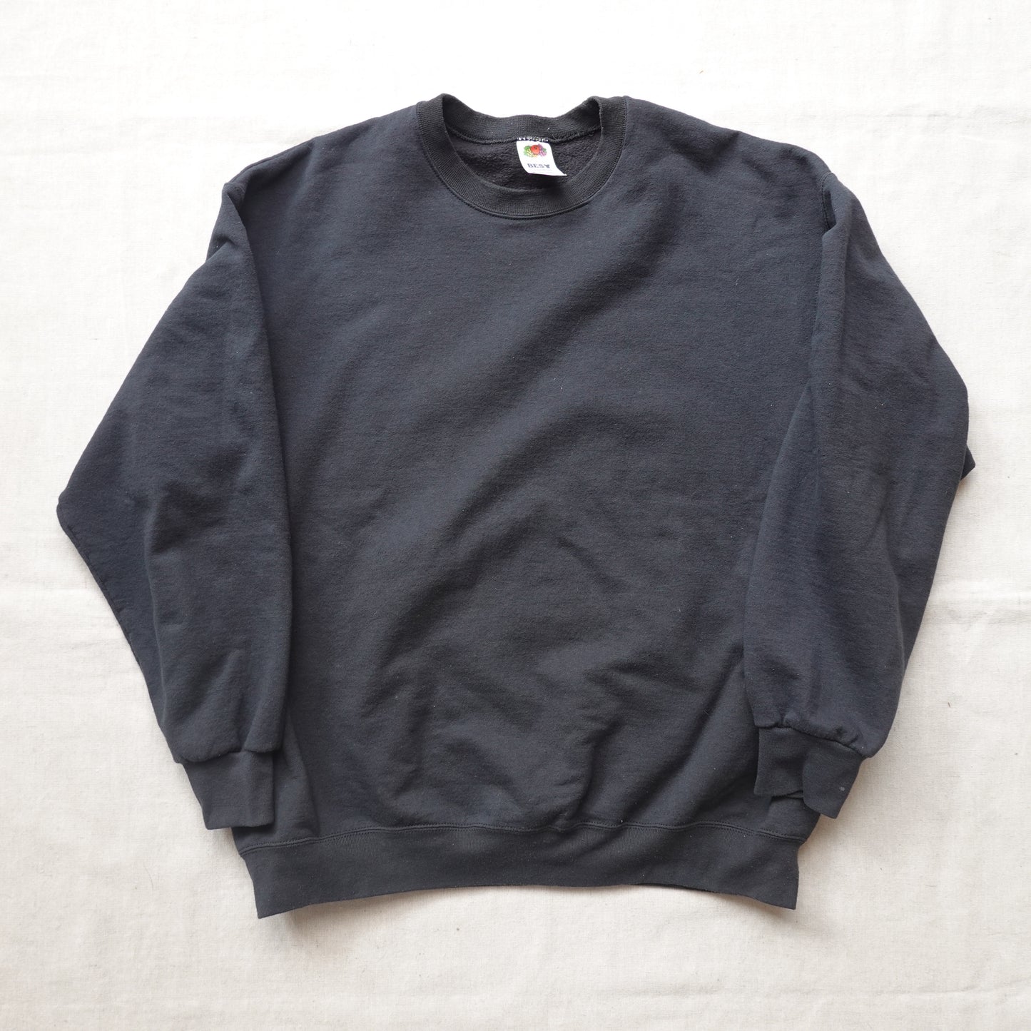 Vintage Black Blank Crew - Size XL