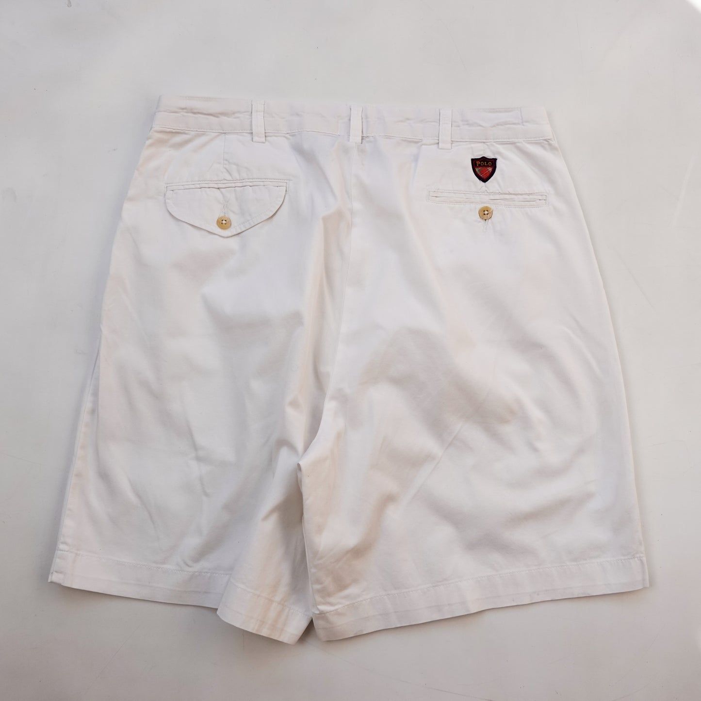 Polo RL Golf Pleated White Shorts - Size 33