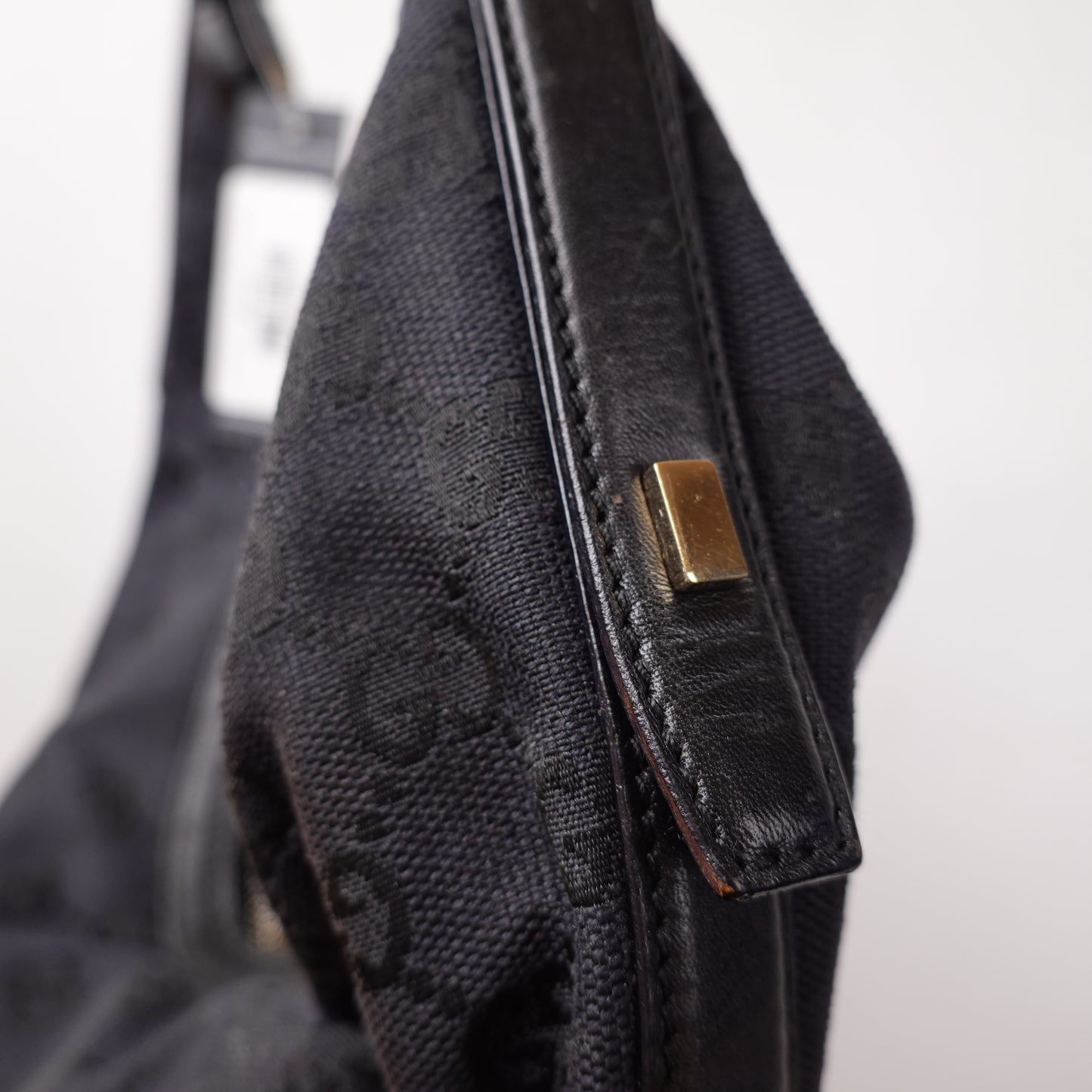 Gucci Black Monogram Hobo Shoulder Bag