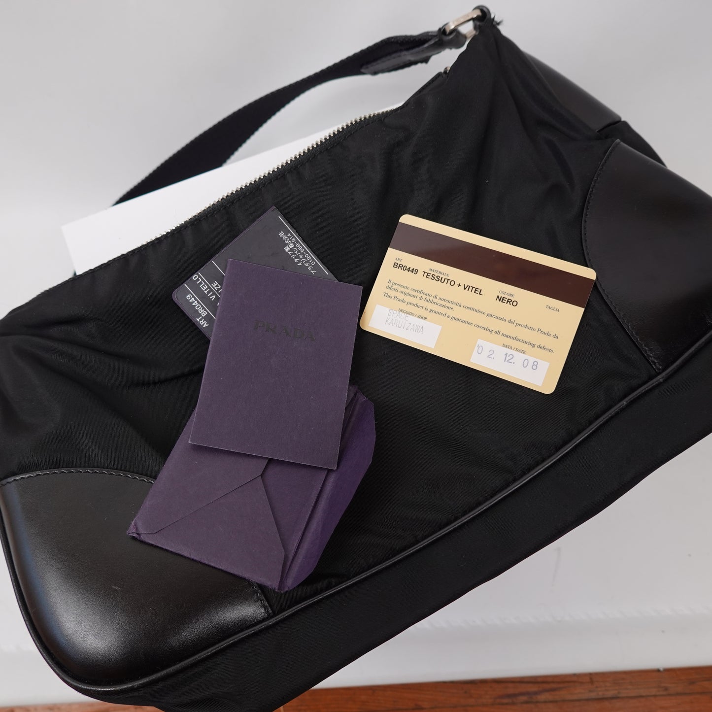 Vintage Prada Nylon & Leather Hand Bag