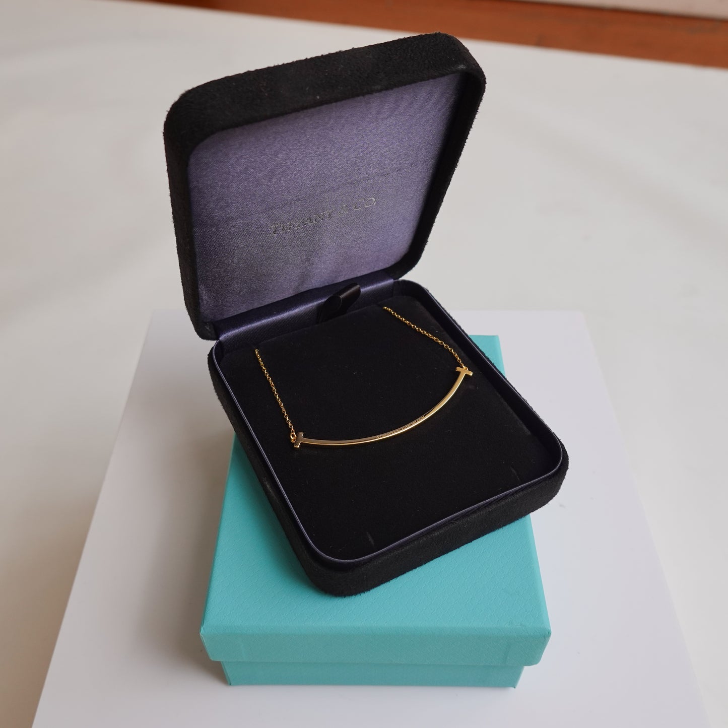 Tiffany Au 750 Gold Smile Necklace